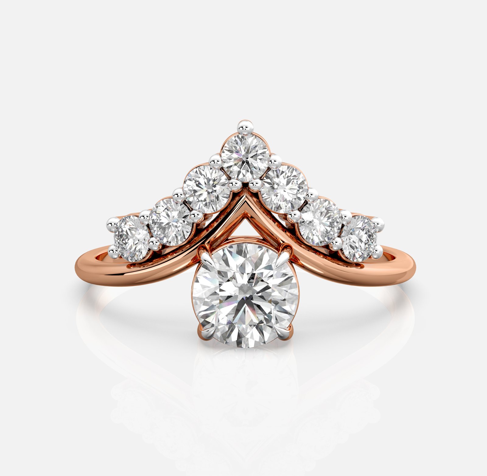 The Crown Arc Diamond Ring