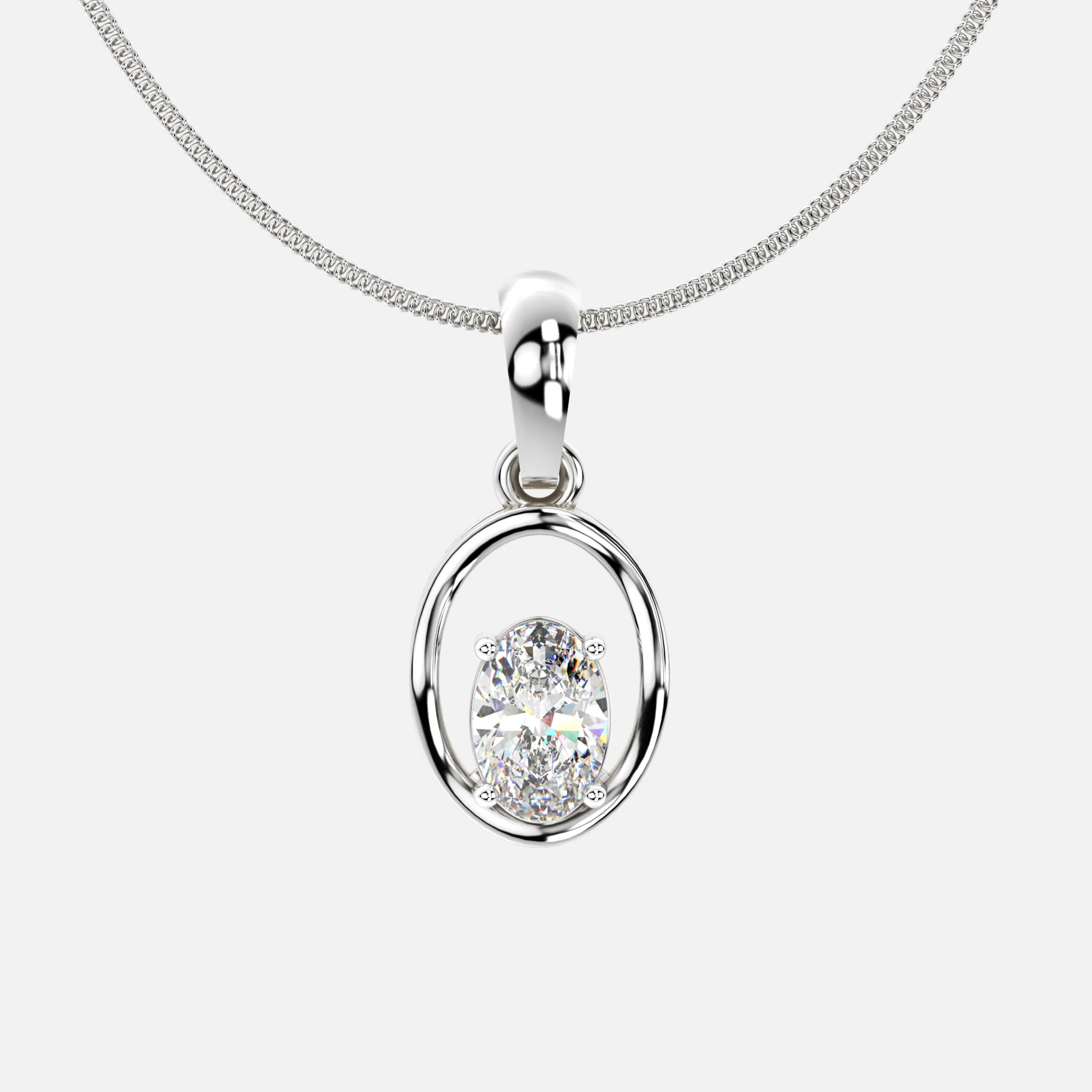 Oval Grace Diamond Pendant