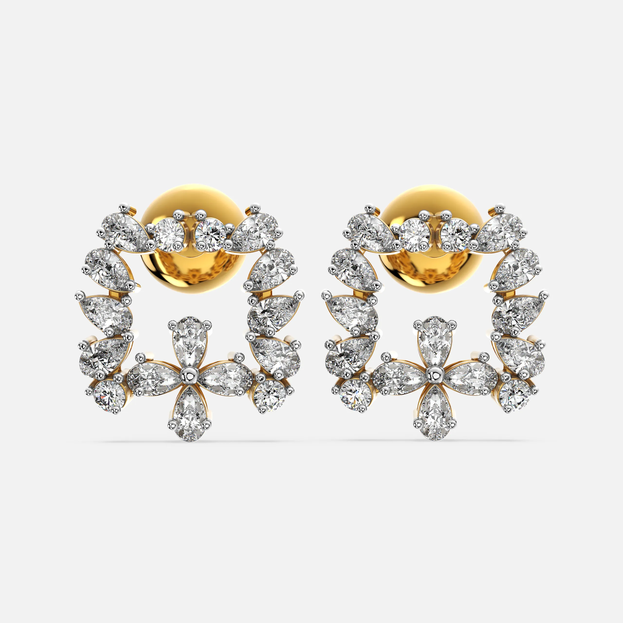 Florencia Crescent Diamond Earrings
