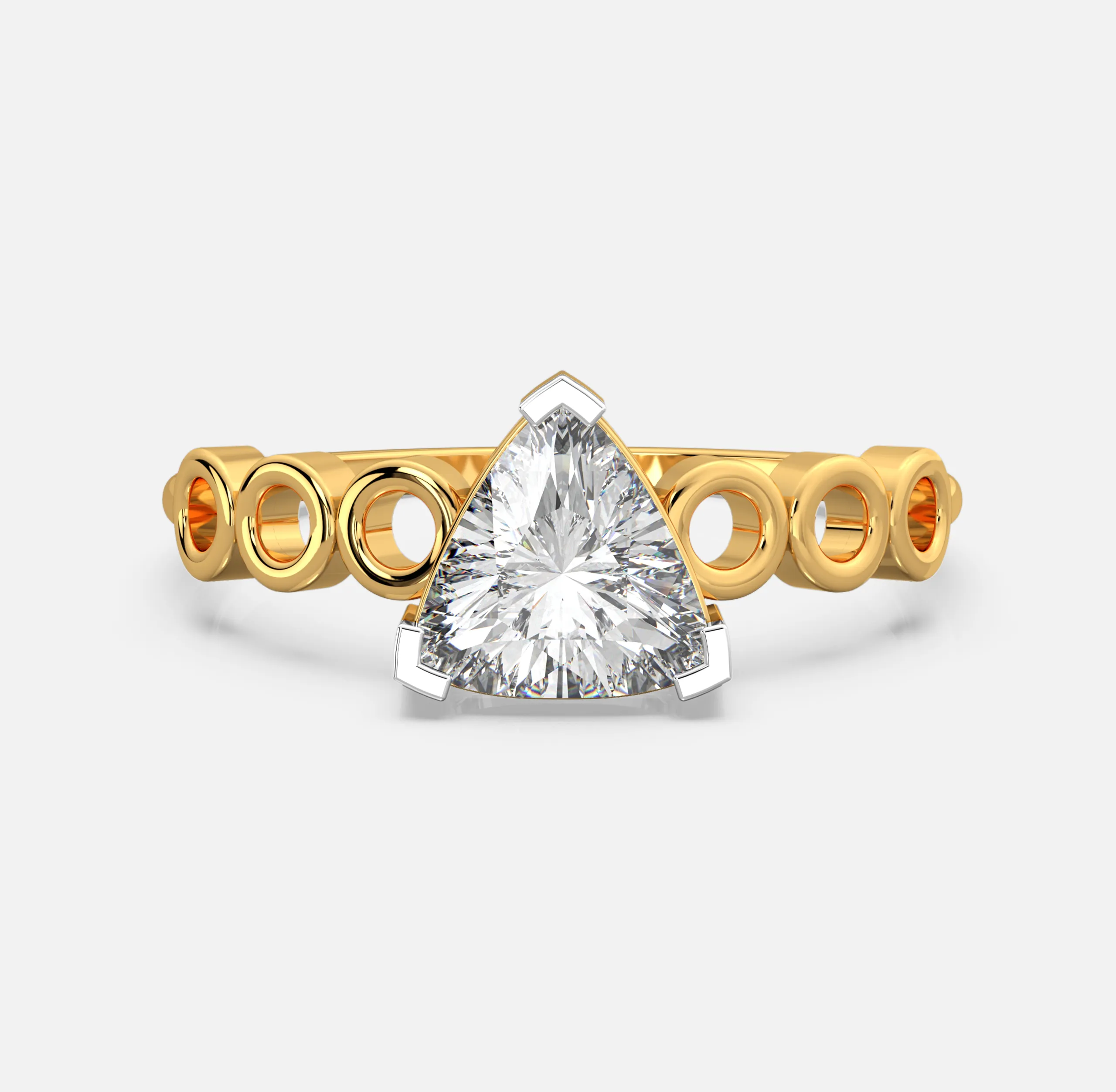 Trillion Aura Diamond Ring