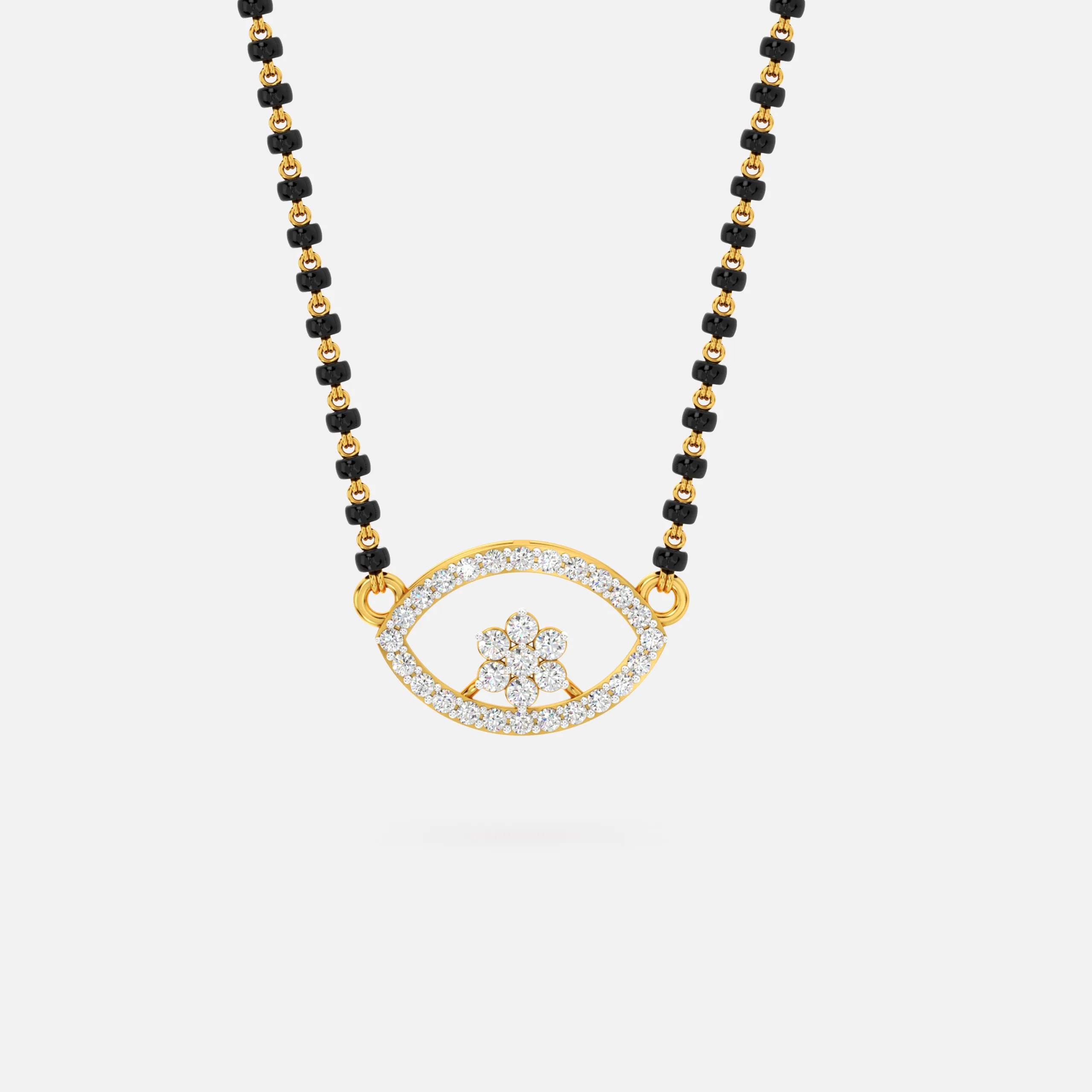 Floral Eye Diamond Mangalsutra