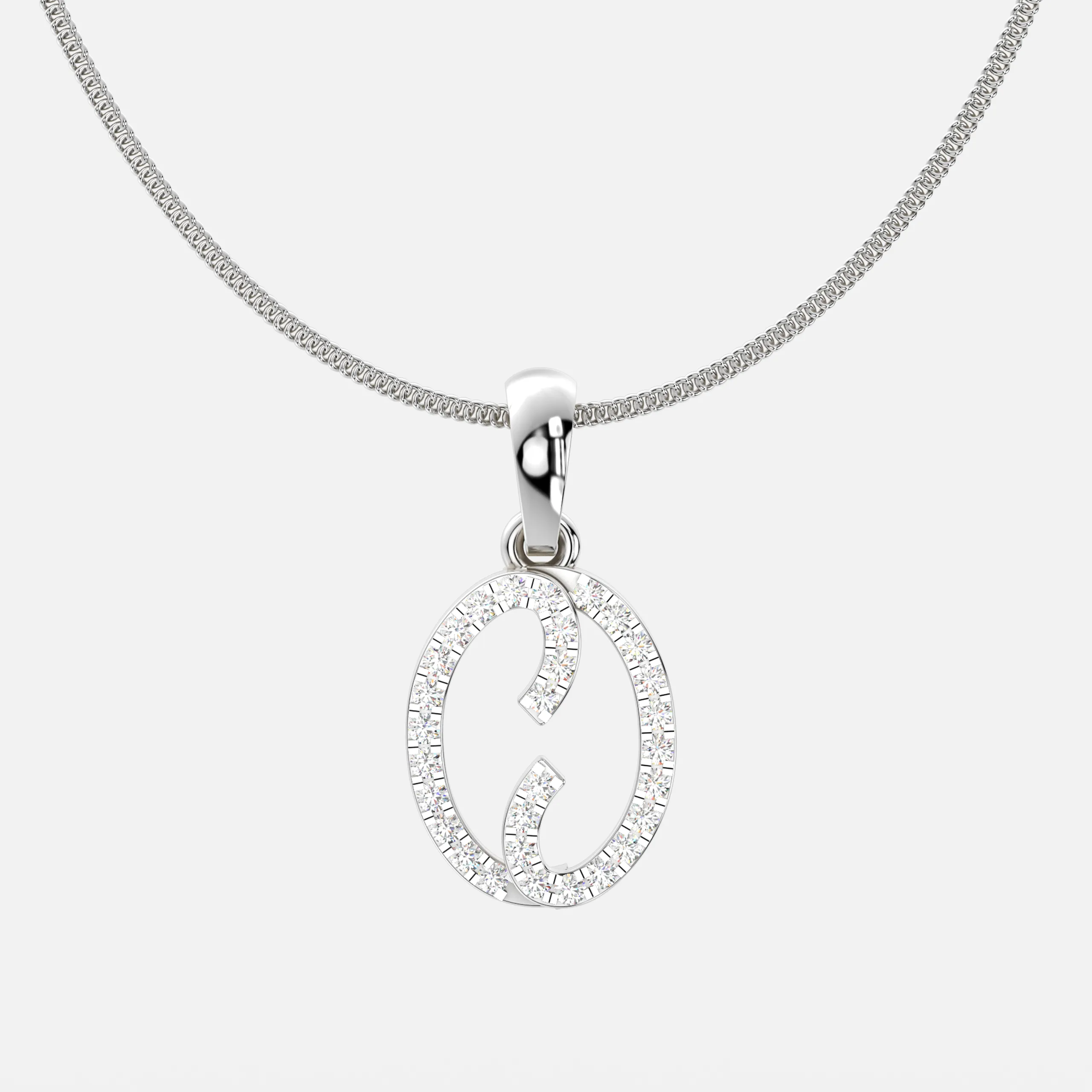 Lustra Oval Diamond Pendant