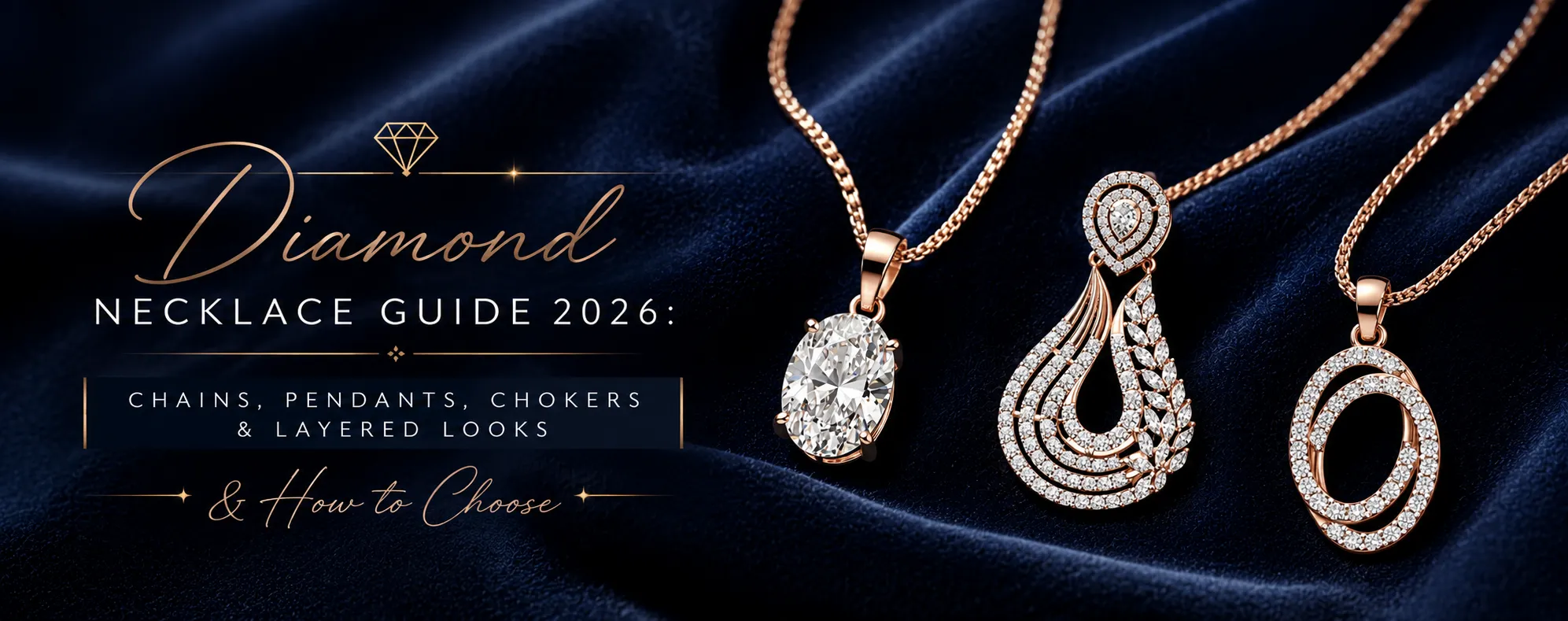 DIAMOND NECKLACE GUIDE 2026: CHAINS, PENDANTS, CHOKERS & LAYERED LOOKS & HOW TO CHOOSE