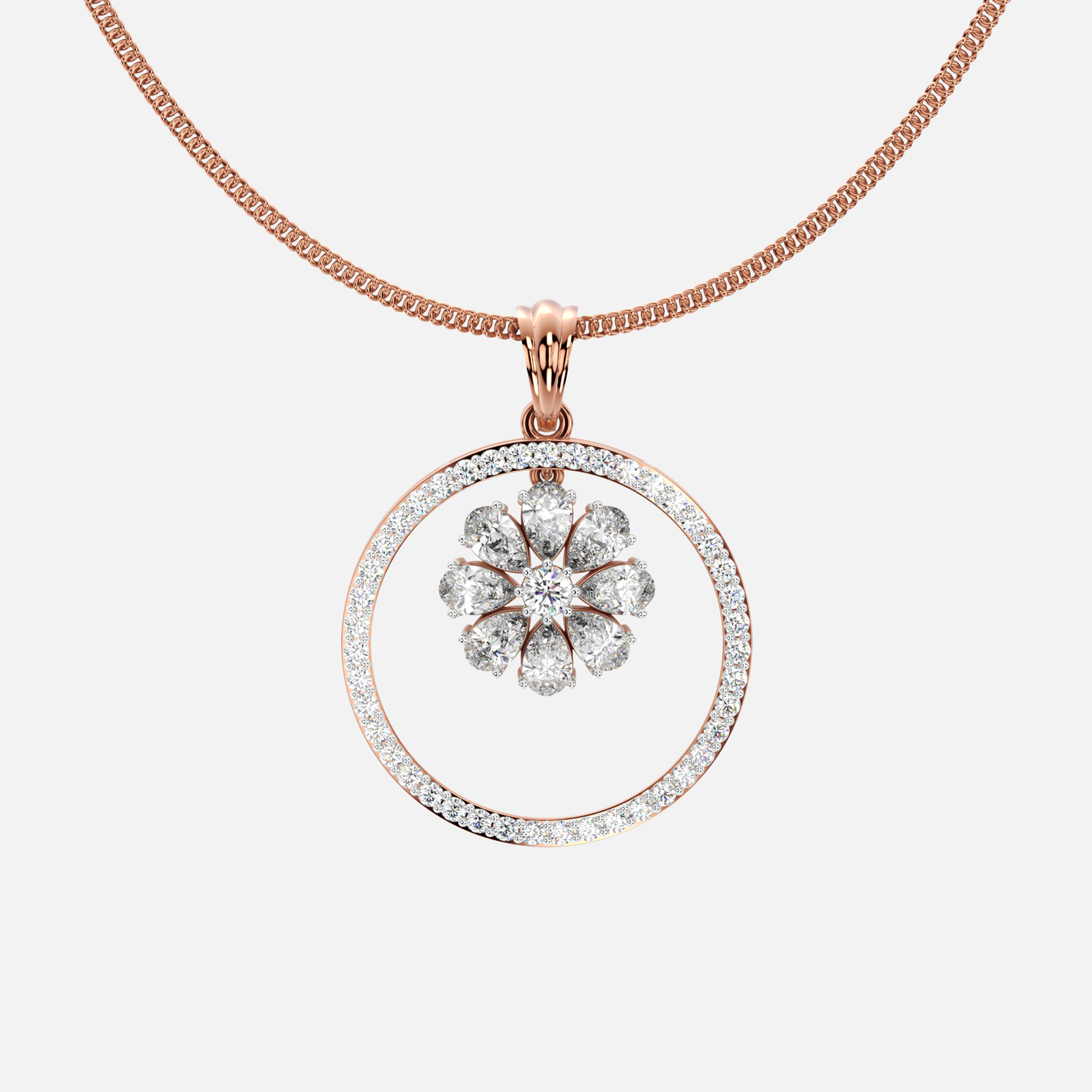 Florence Circle Diamond Pendant