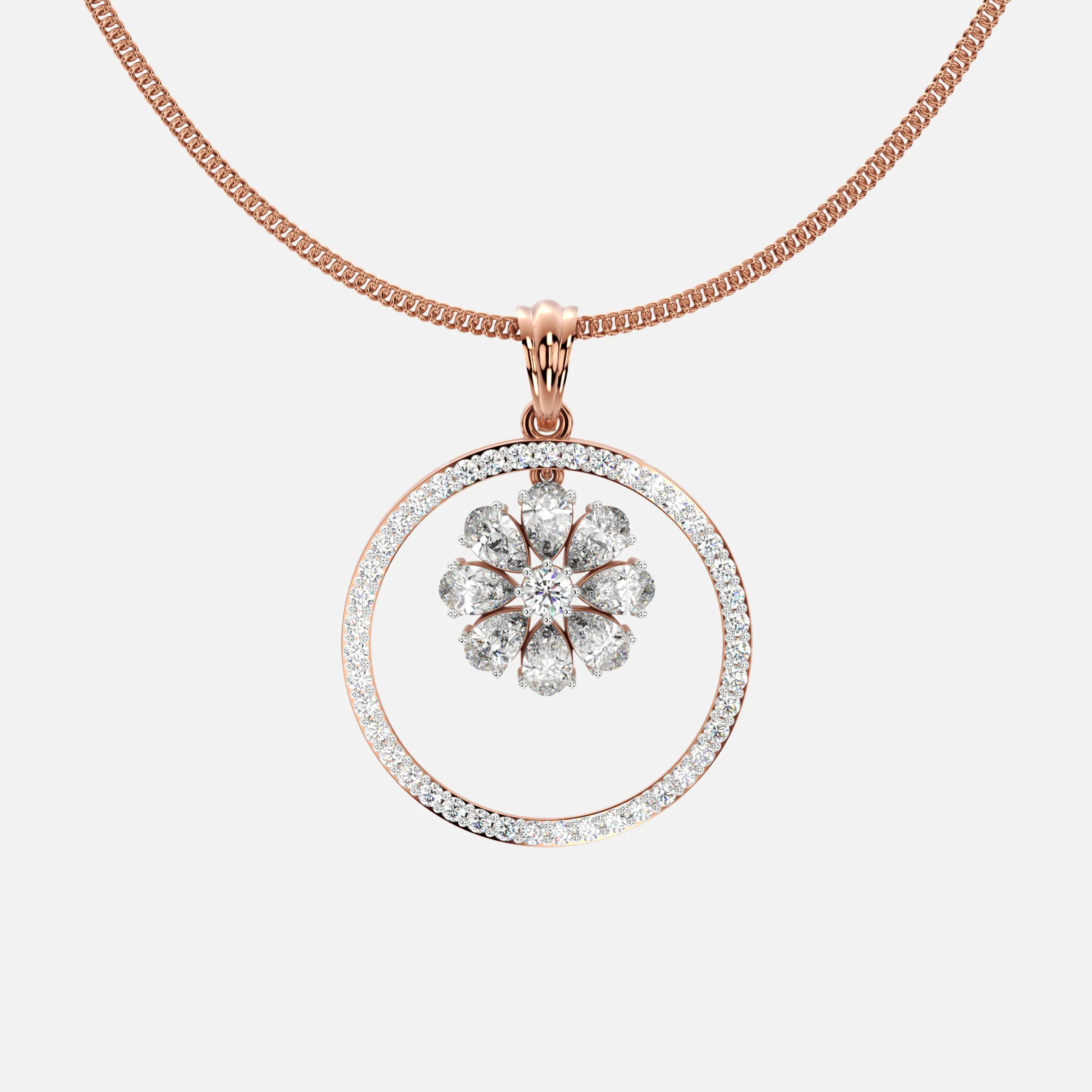 Florence Circle Diamond Pendant