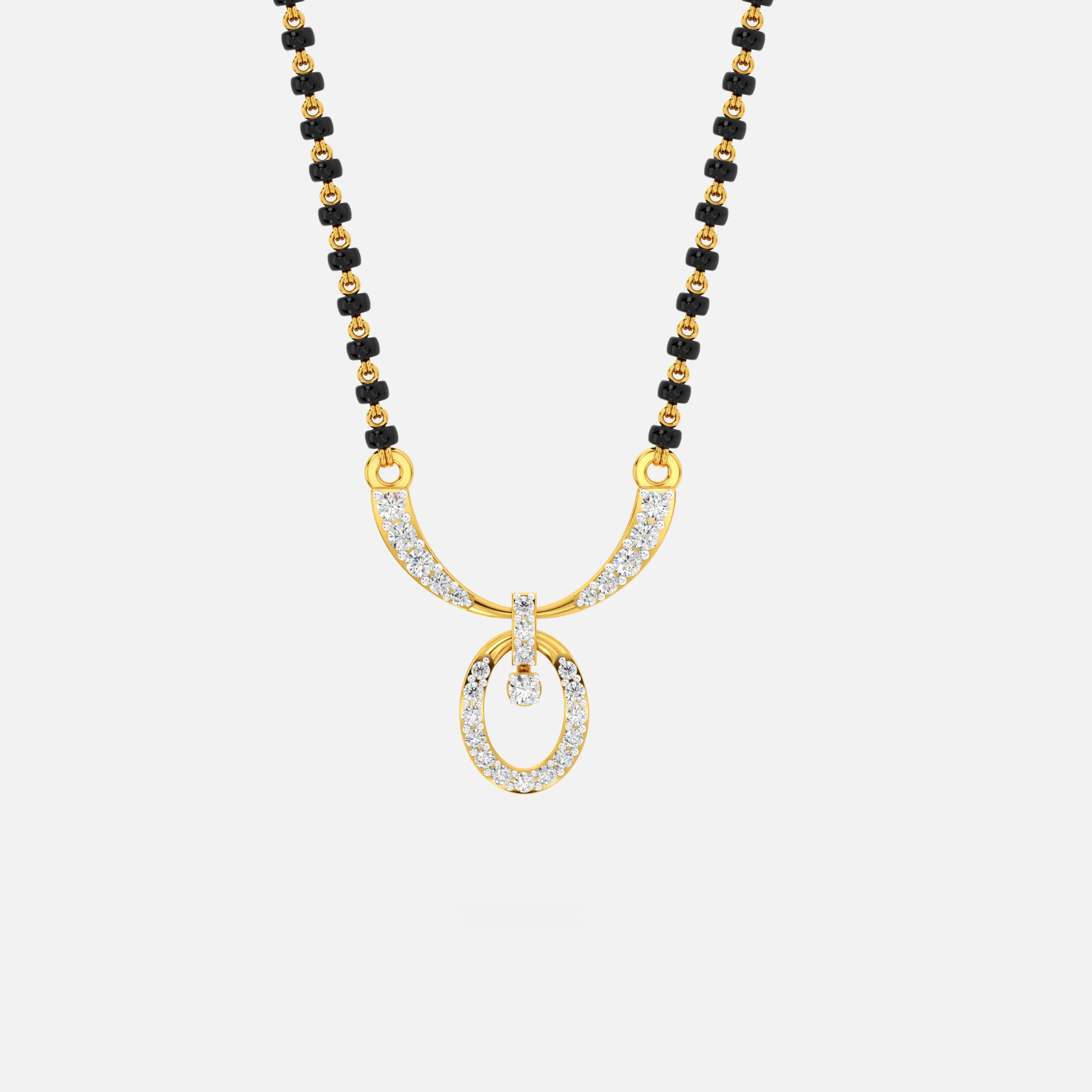 Luna Oval Drop Mangalsutra