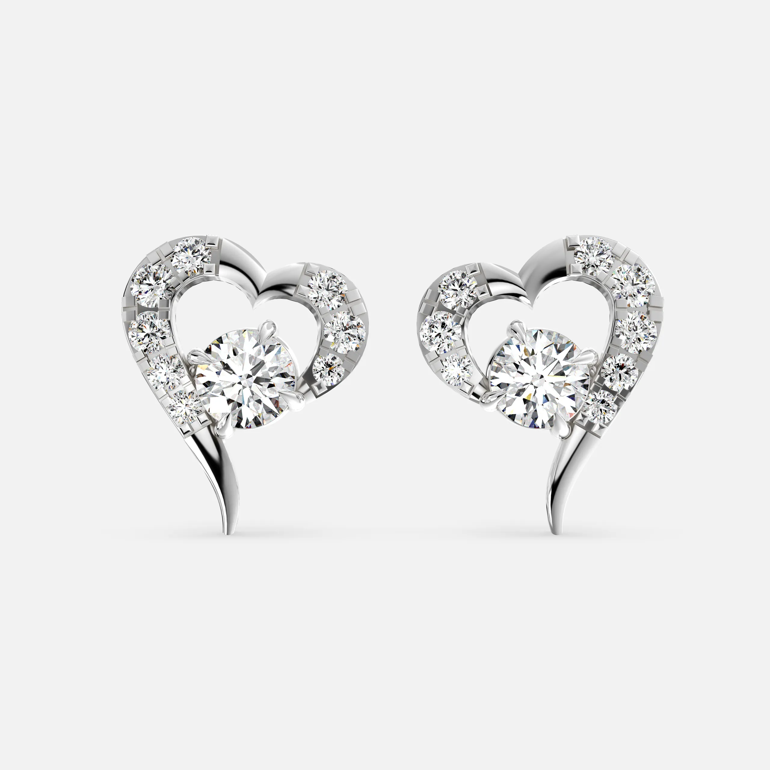 Heart Diamond Earrings
