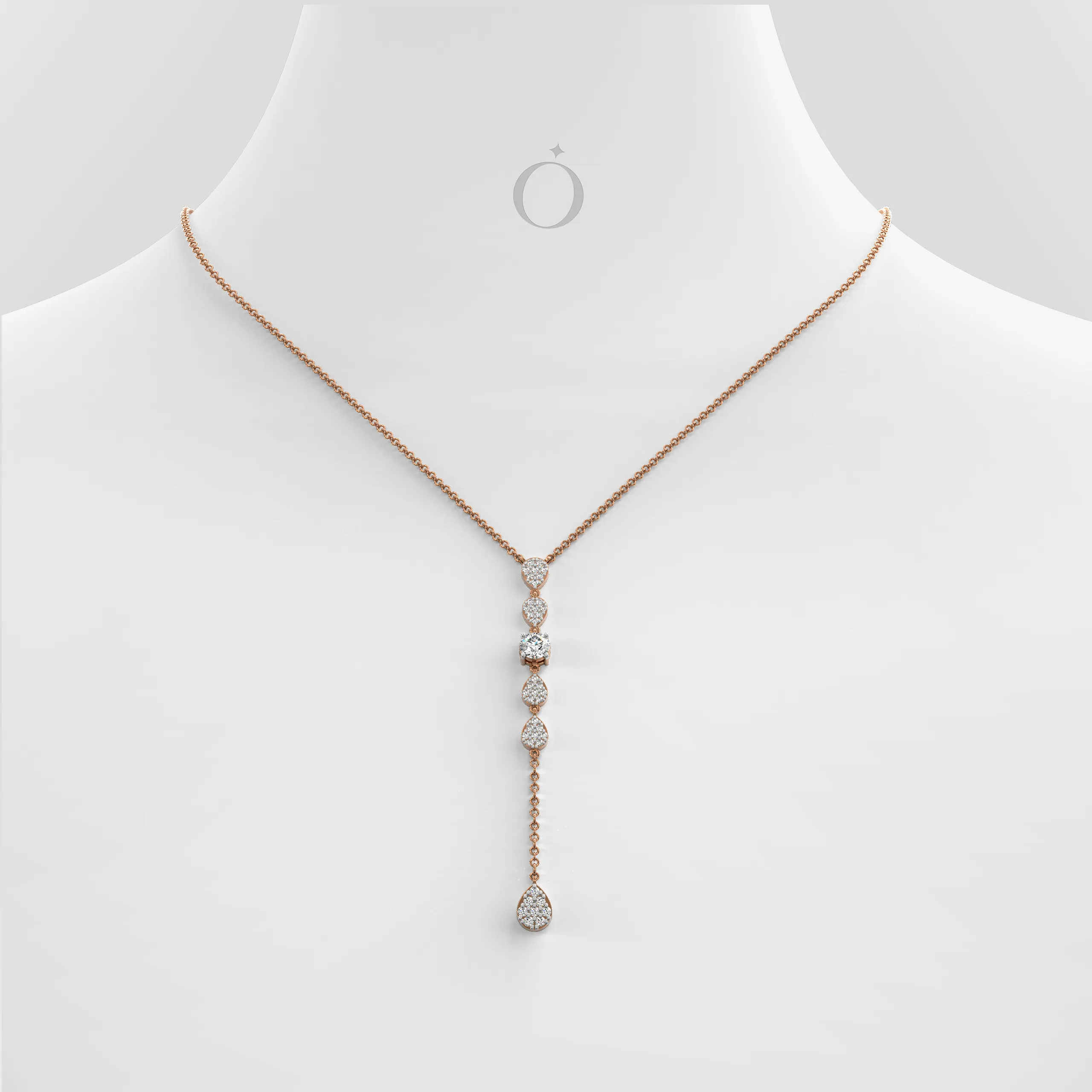 Elegant Linear Diamond Necklace
