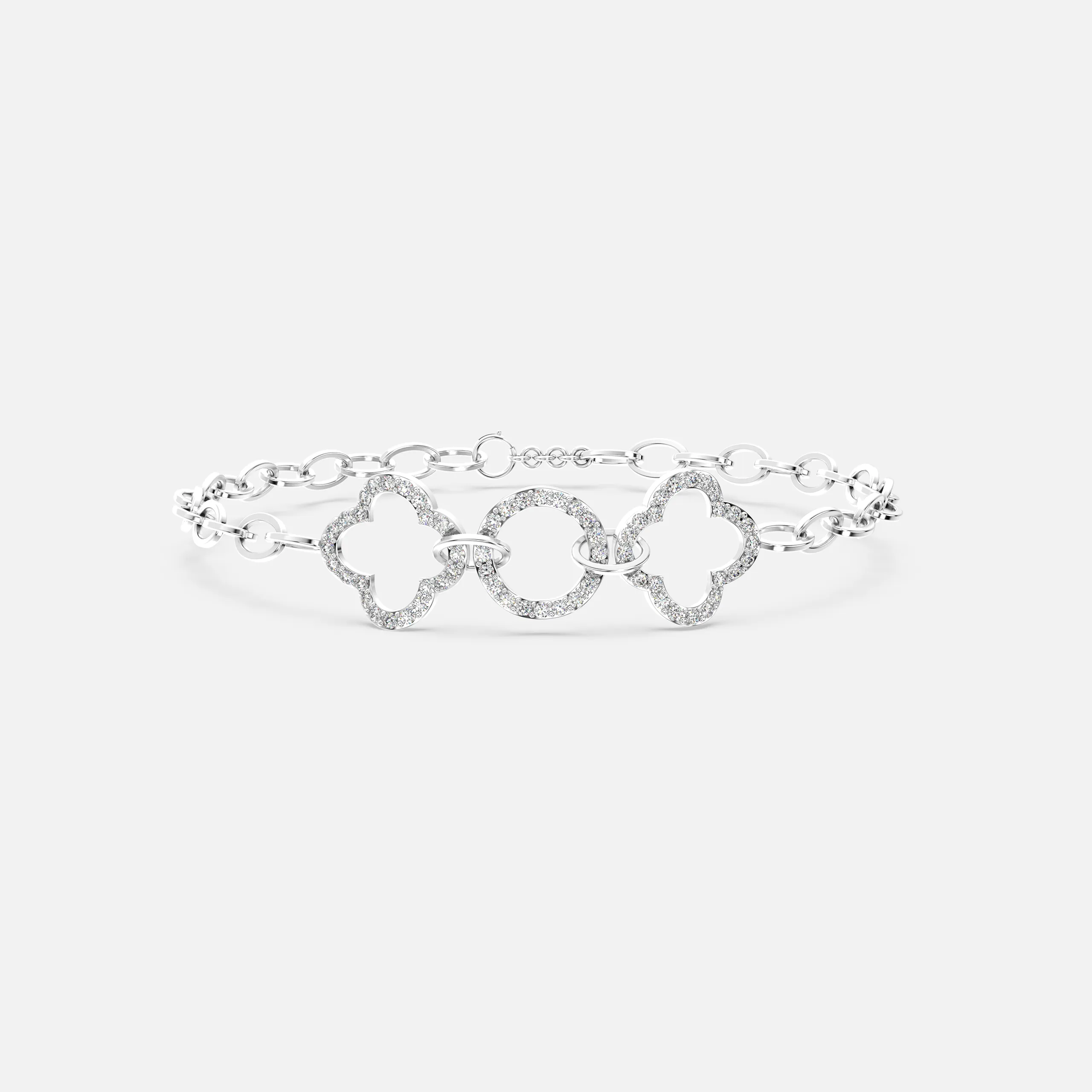 Clover Duo Diamond Bracelet