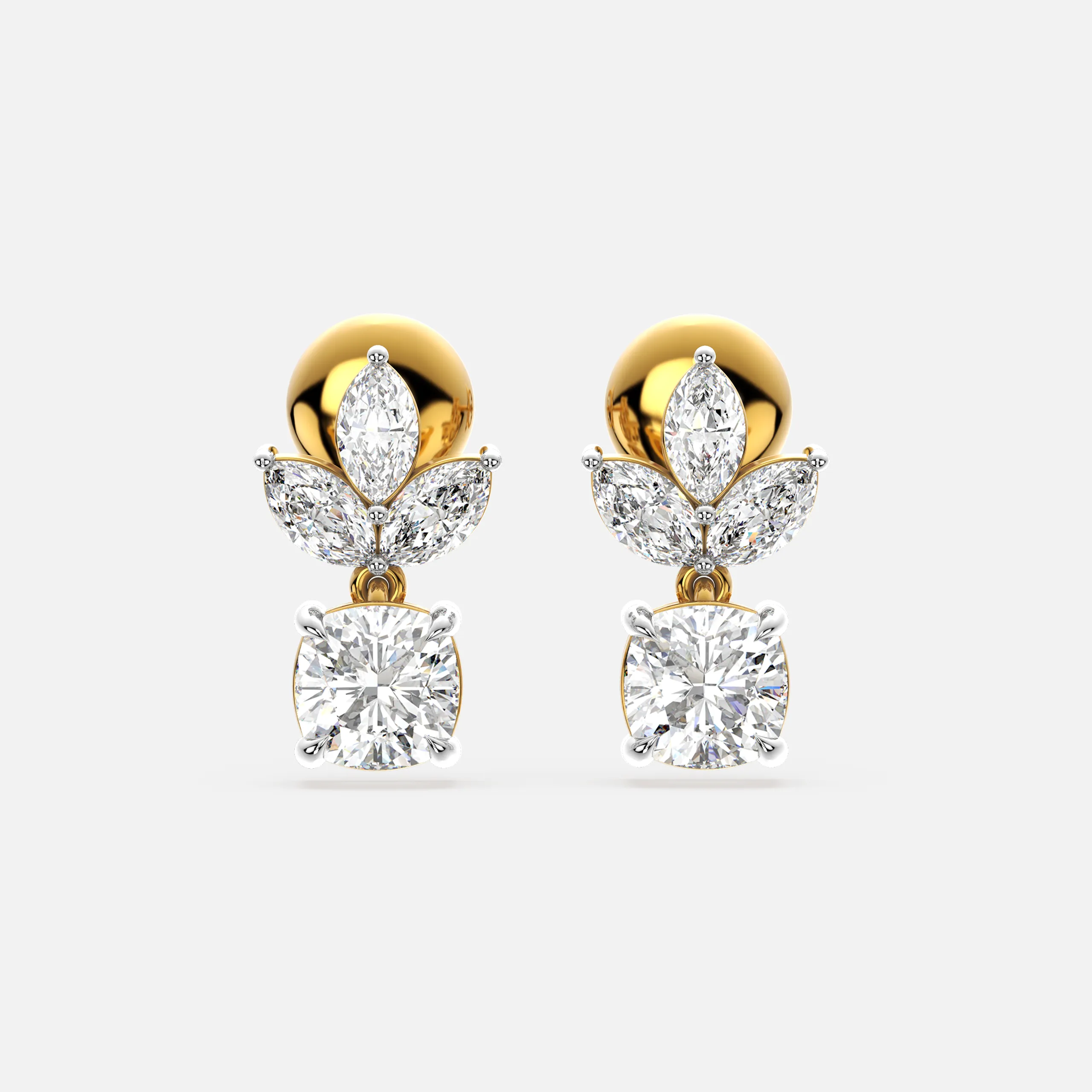 FloraSpark Diamond Earrings