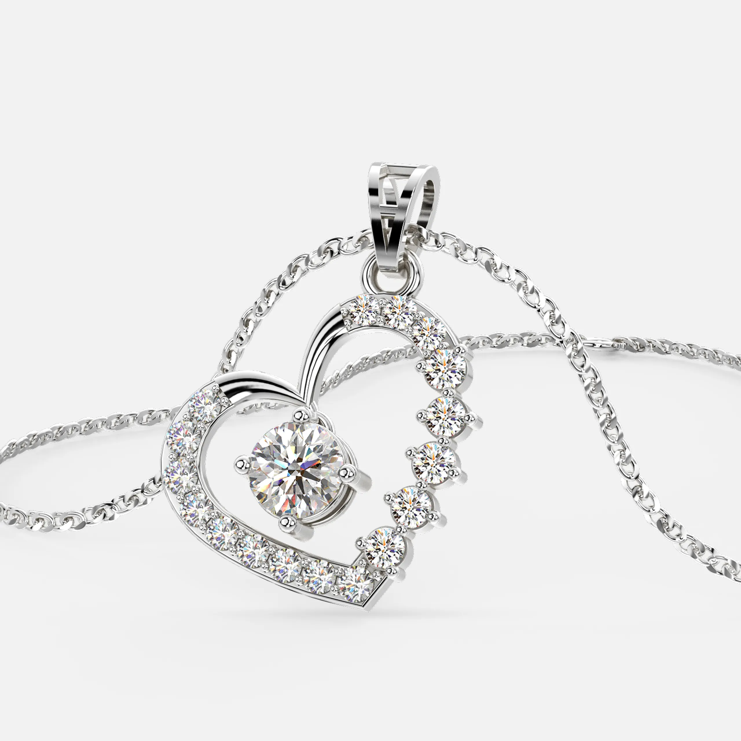 Stellar Heart Diamond Pendant