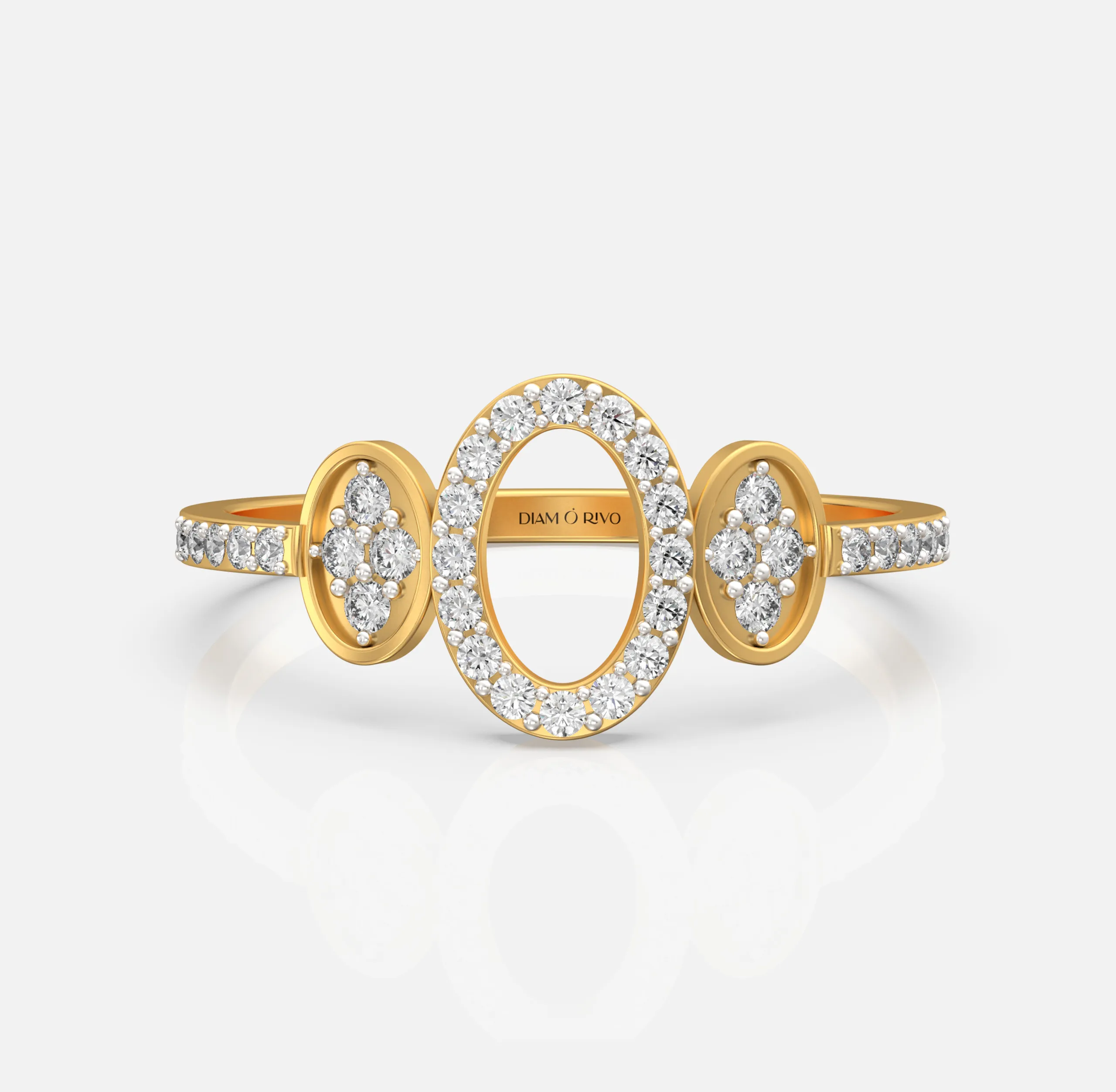 Triple Oval Diamond Ring