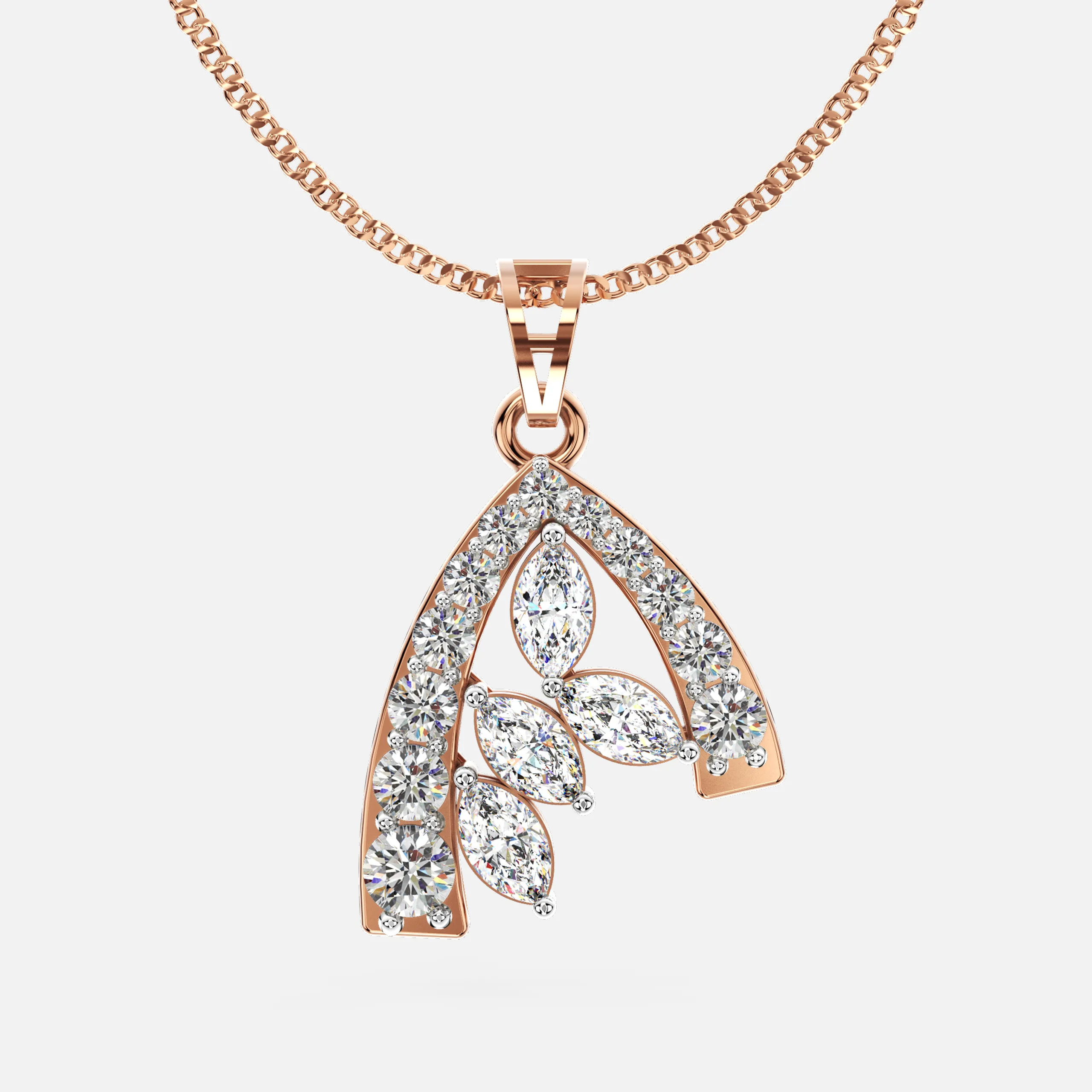 Radiant Blossom Diamond Pendant