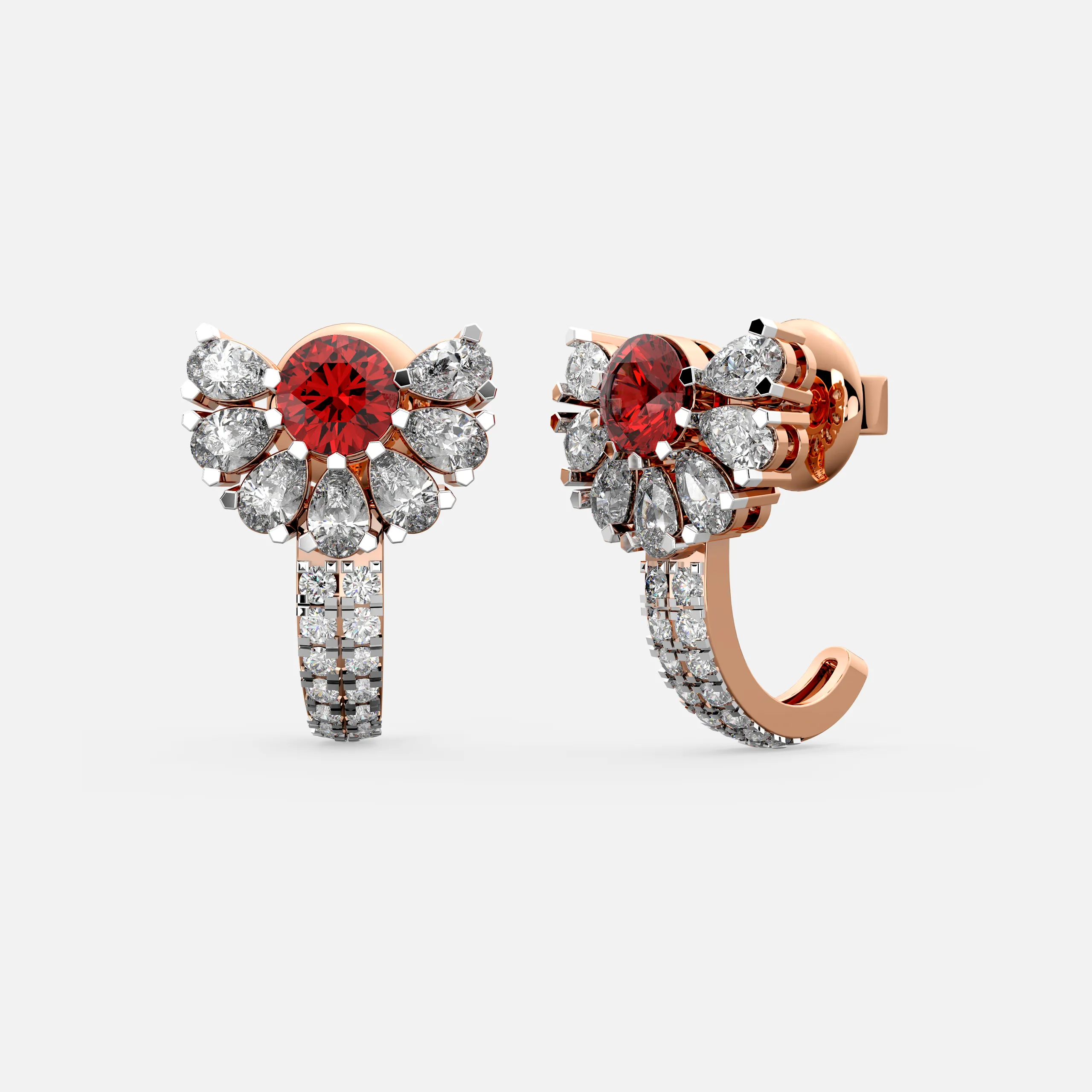 luxurious Square Diamond Earrings