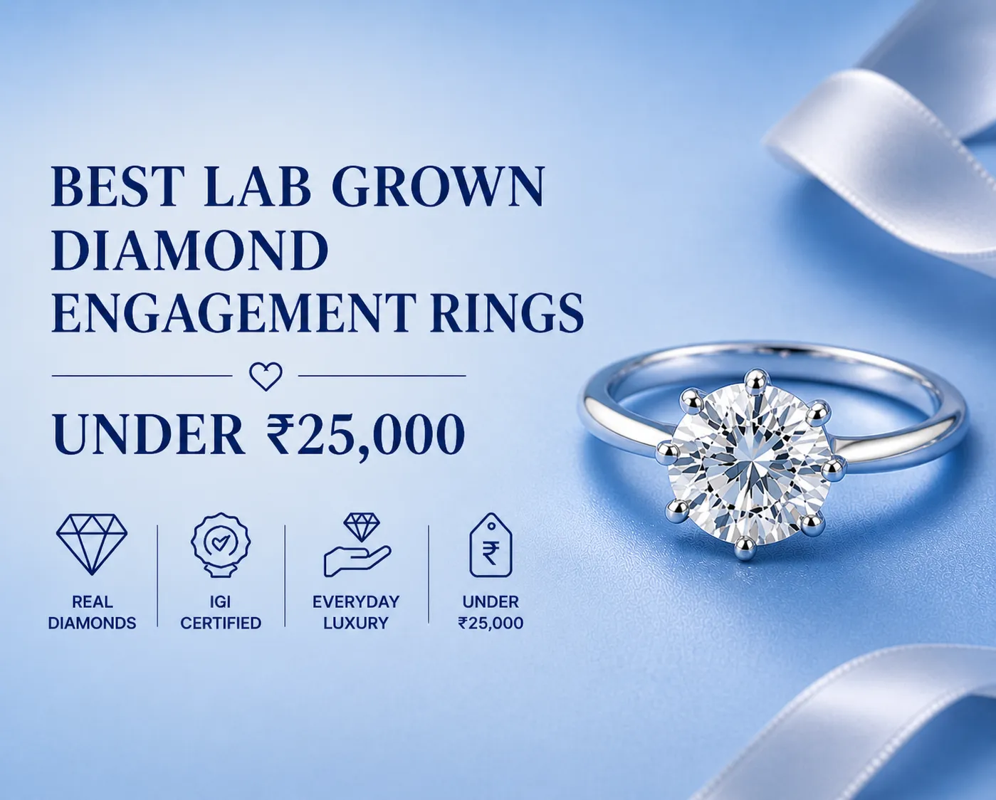 BEST LAB-GROWN DIAMOND ENGAGEMENT RINGS UNDER ₹25,000 AT DIAMORIVO