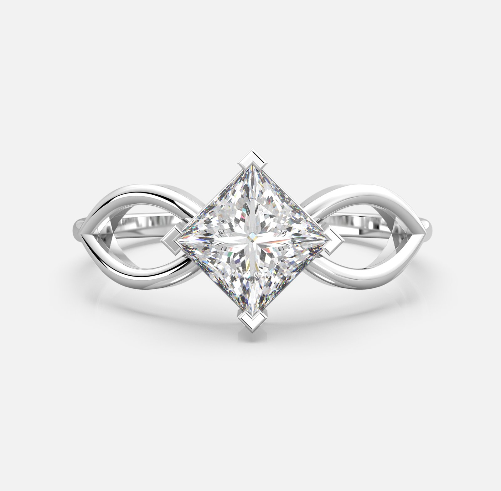 Infinity Solitaire Diamond Ring