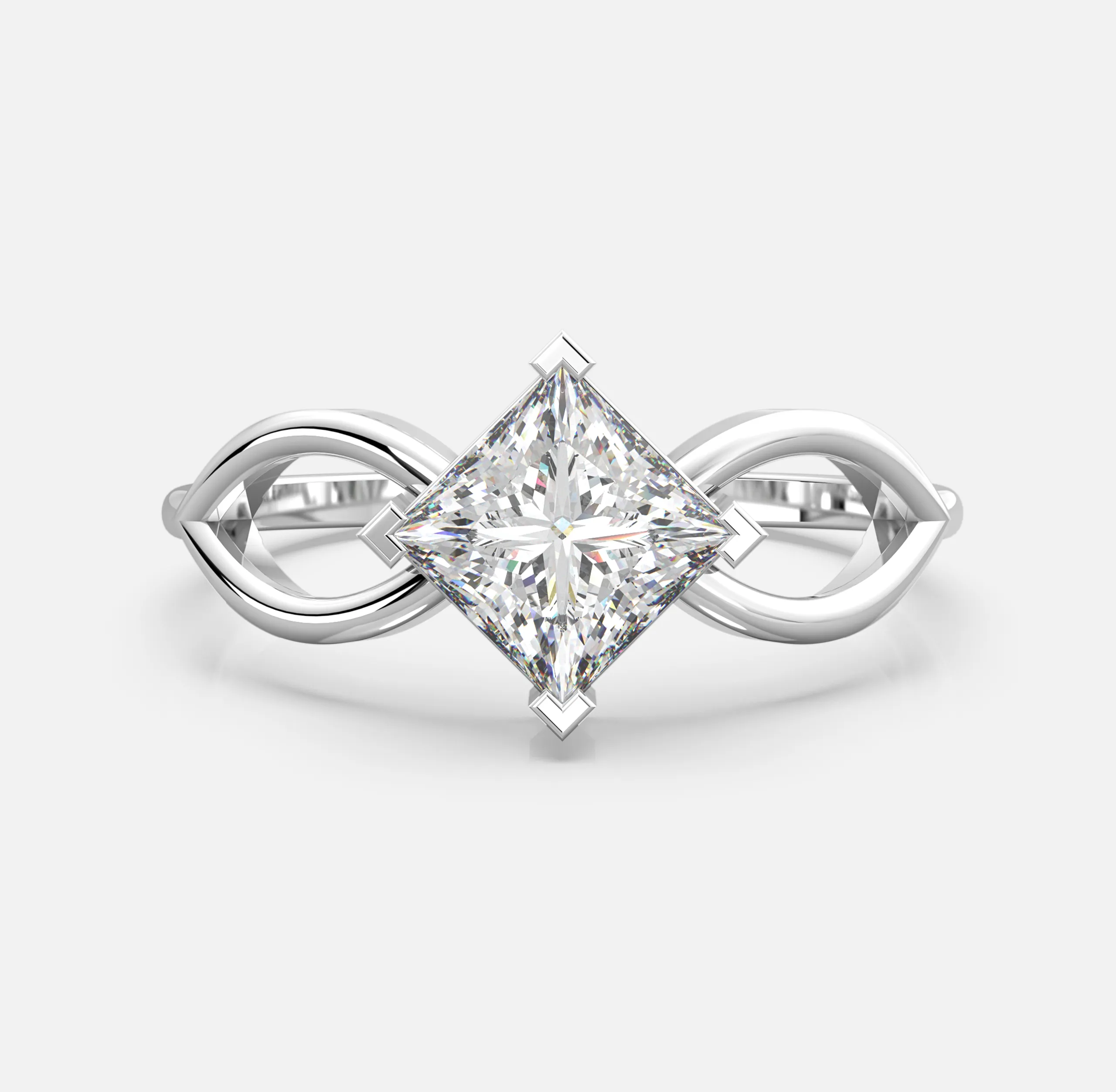 Infinity Solitaire Diamond Ring