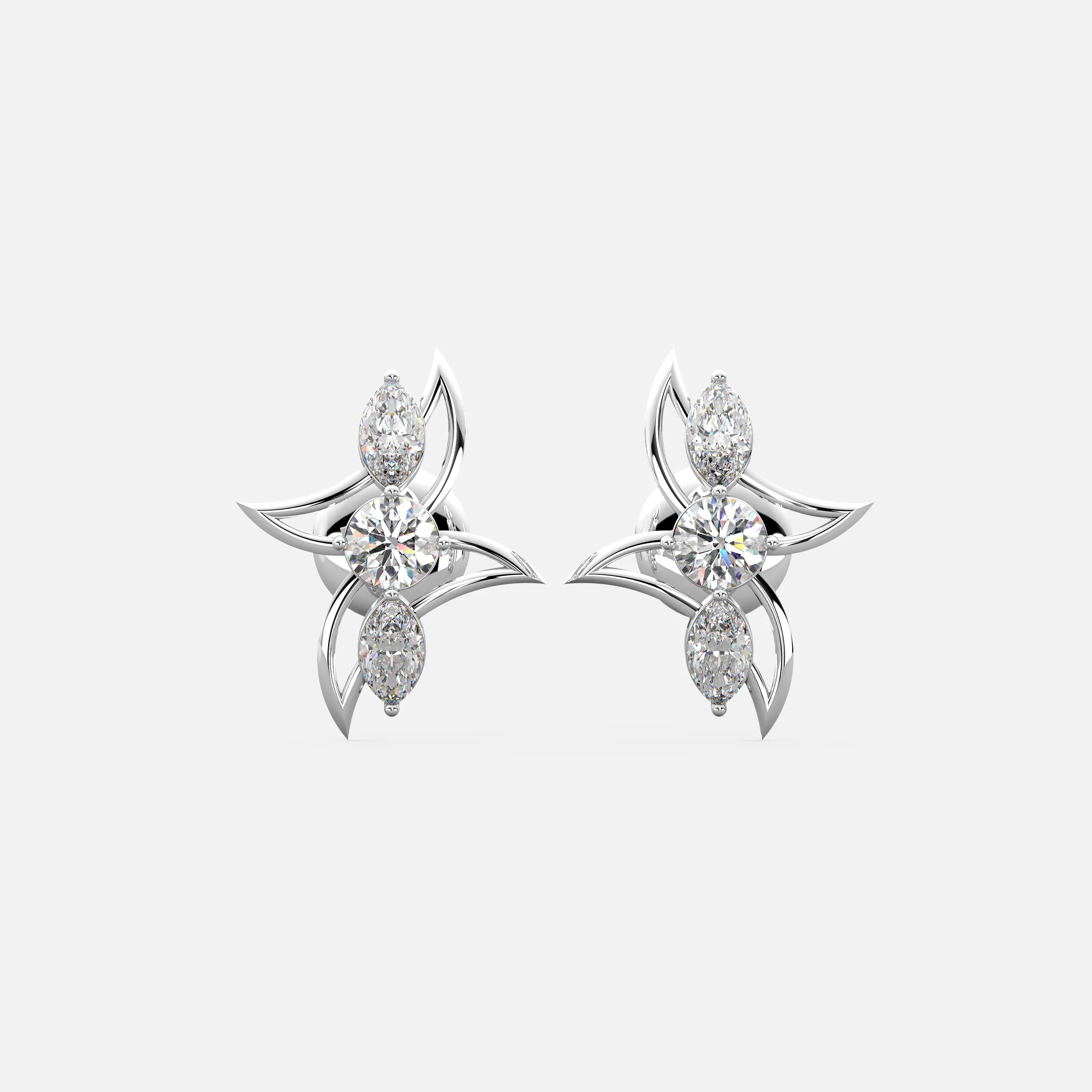 Whisper Curve Diamond Earrings