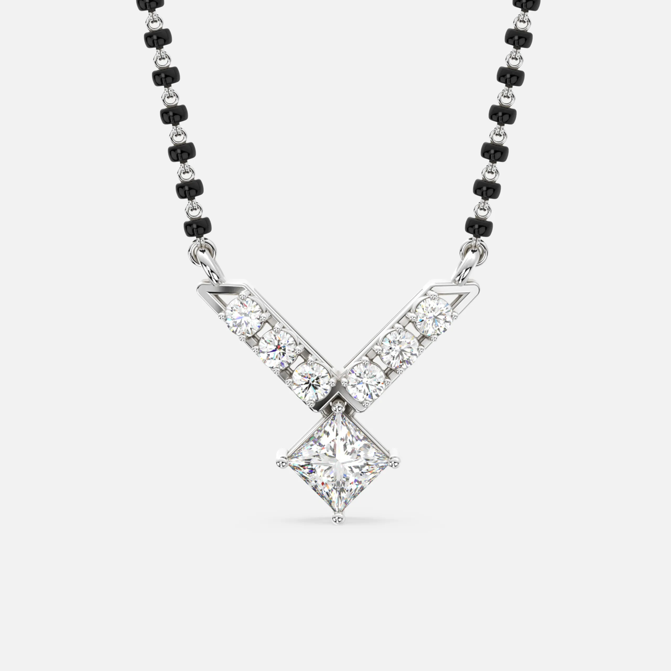 Regal V Drop Diamond Mangalsutra