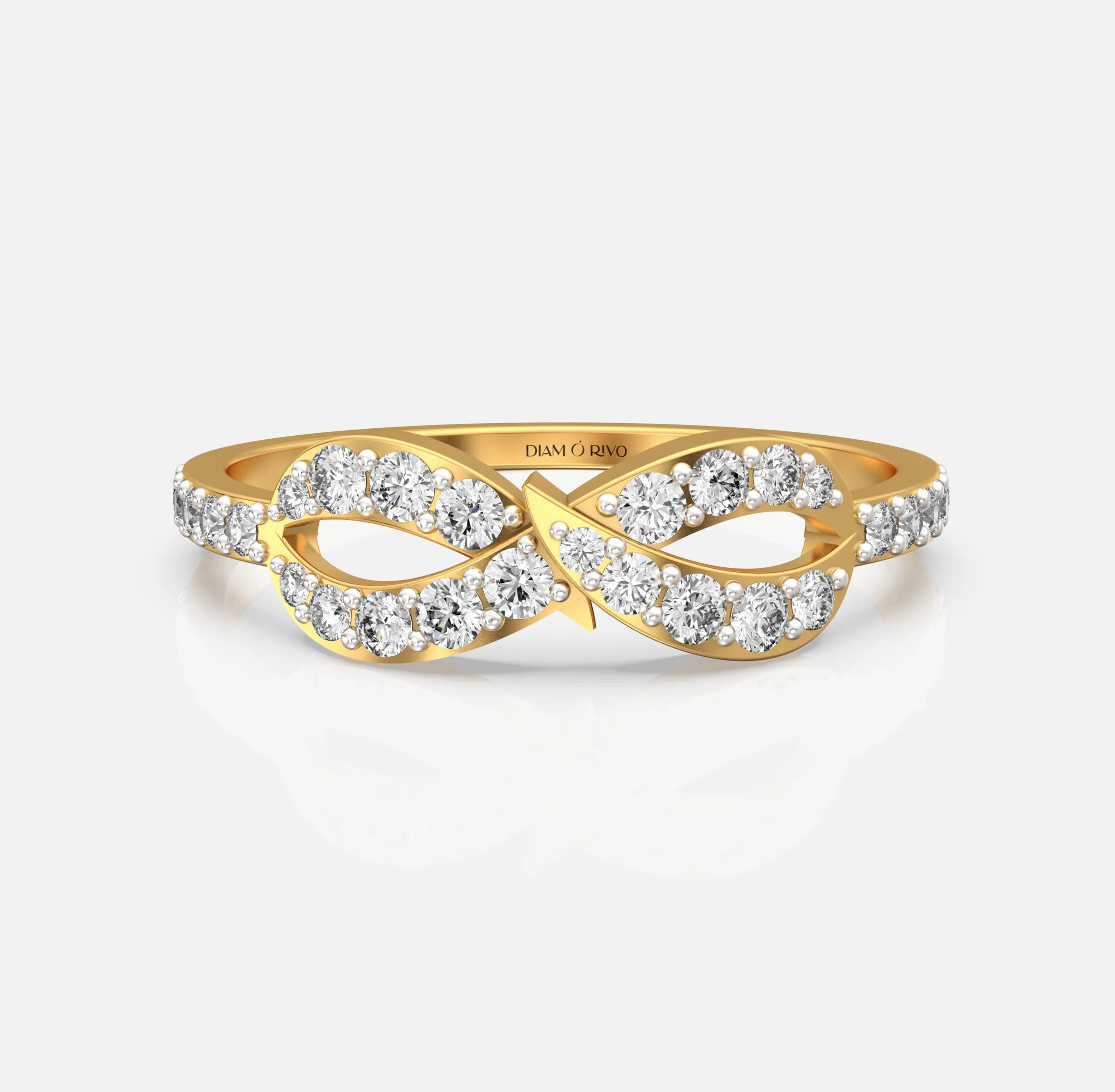 Infinity Leaf Diamond Ring