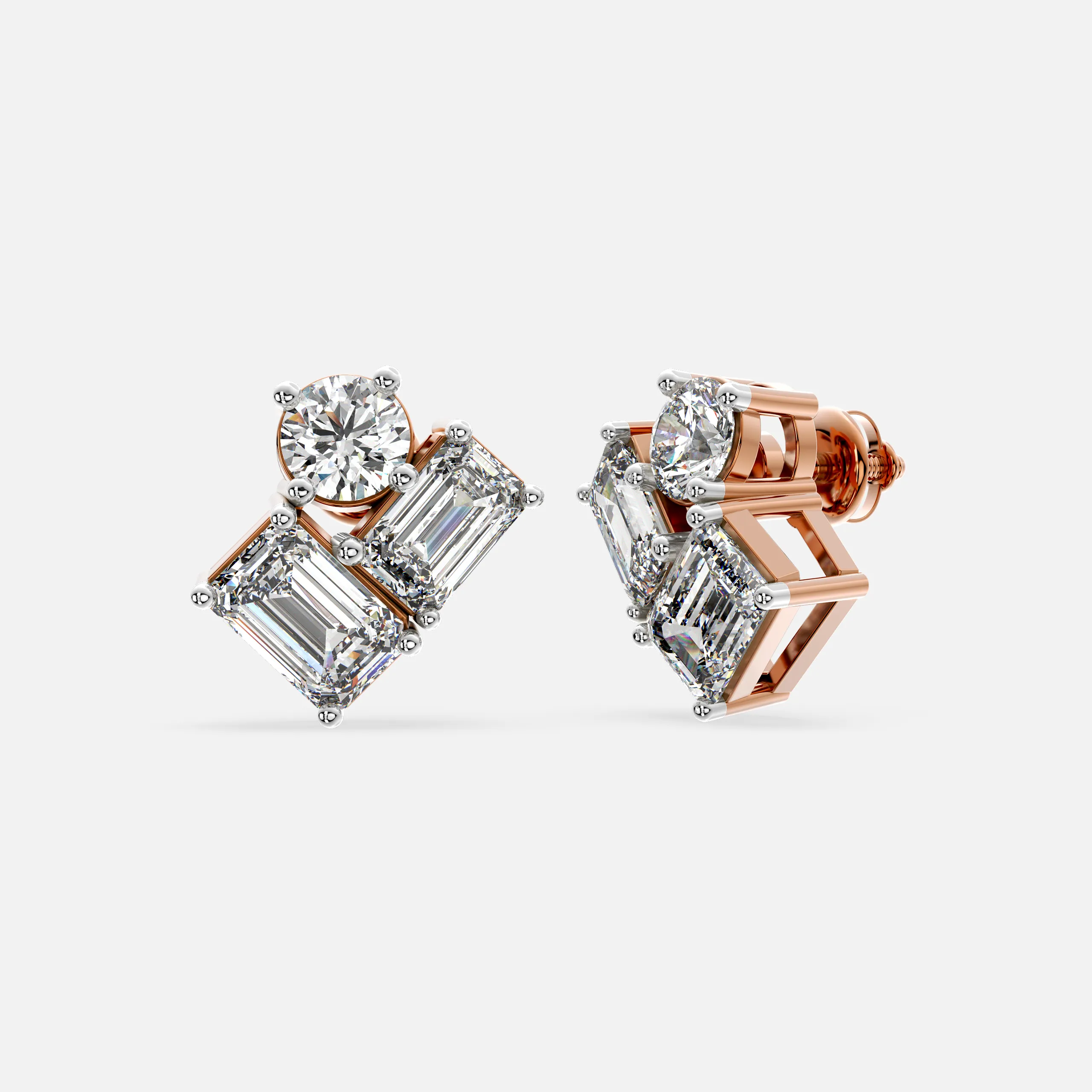 Trio Flair Diamond Earrings