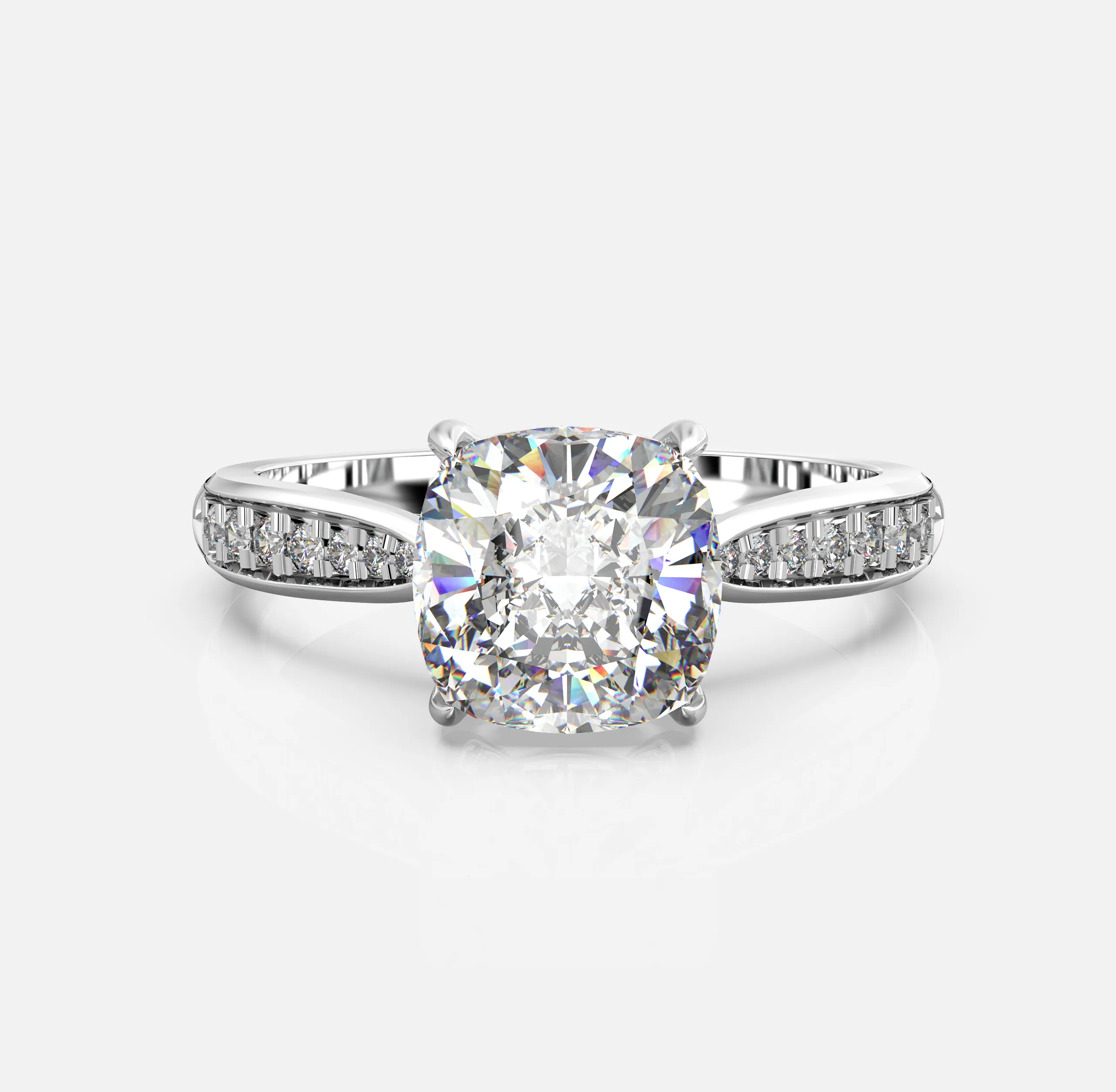 Elegant Cushion Cut Diamond Ring