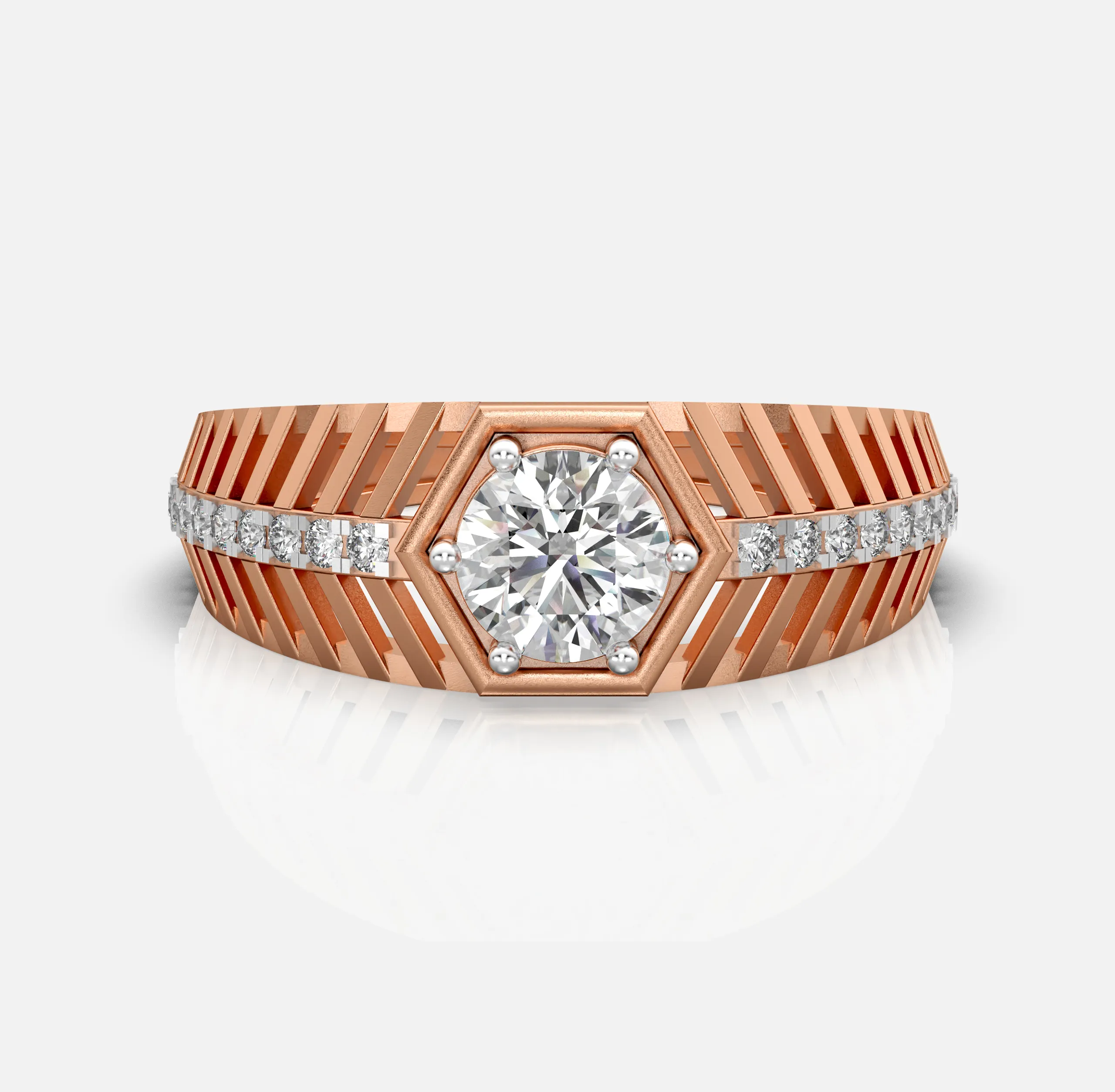 Hexa Crown Diamond Band