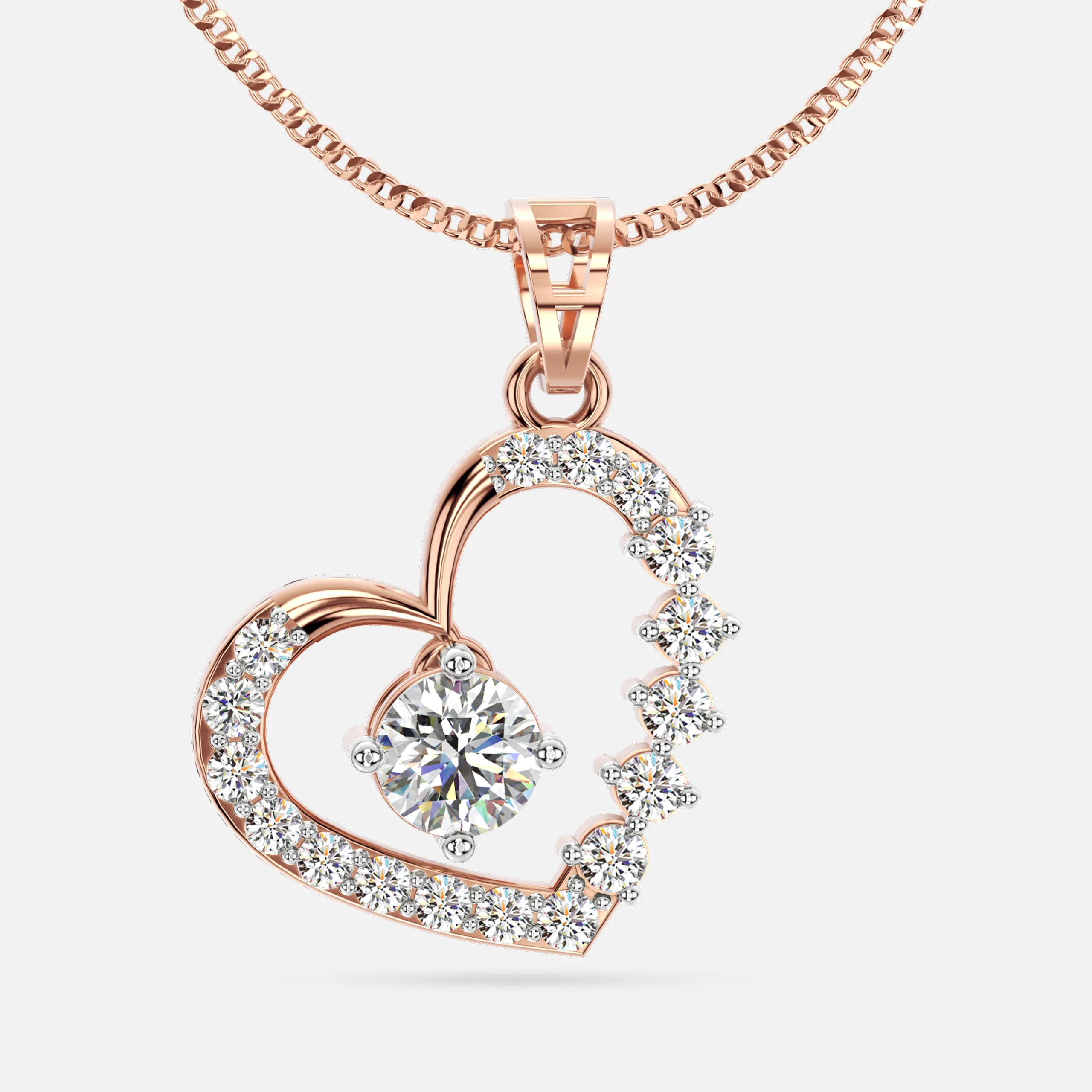Stellar Heart Diamond Pendant