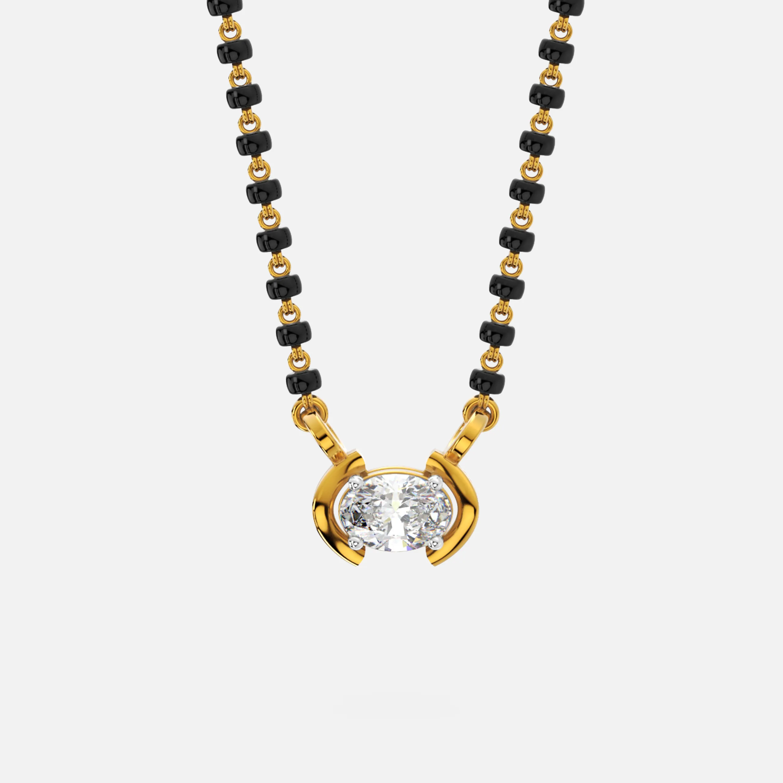 Oval Radiance Diamond Mangalsutra