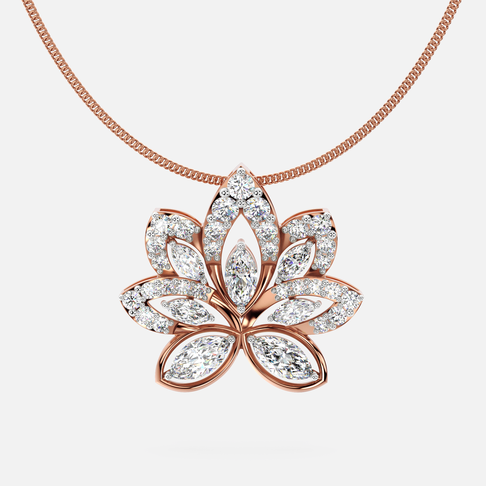 The Diamond Lotus Pendant