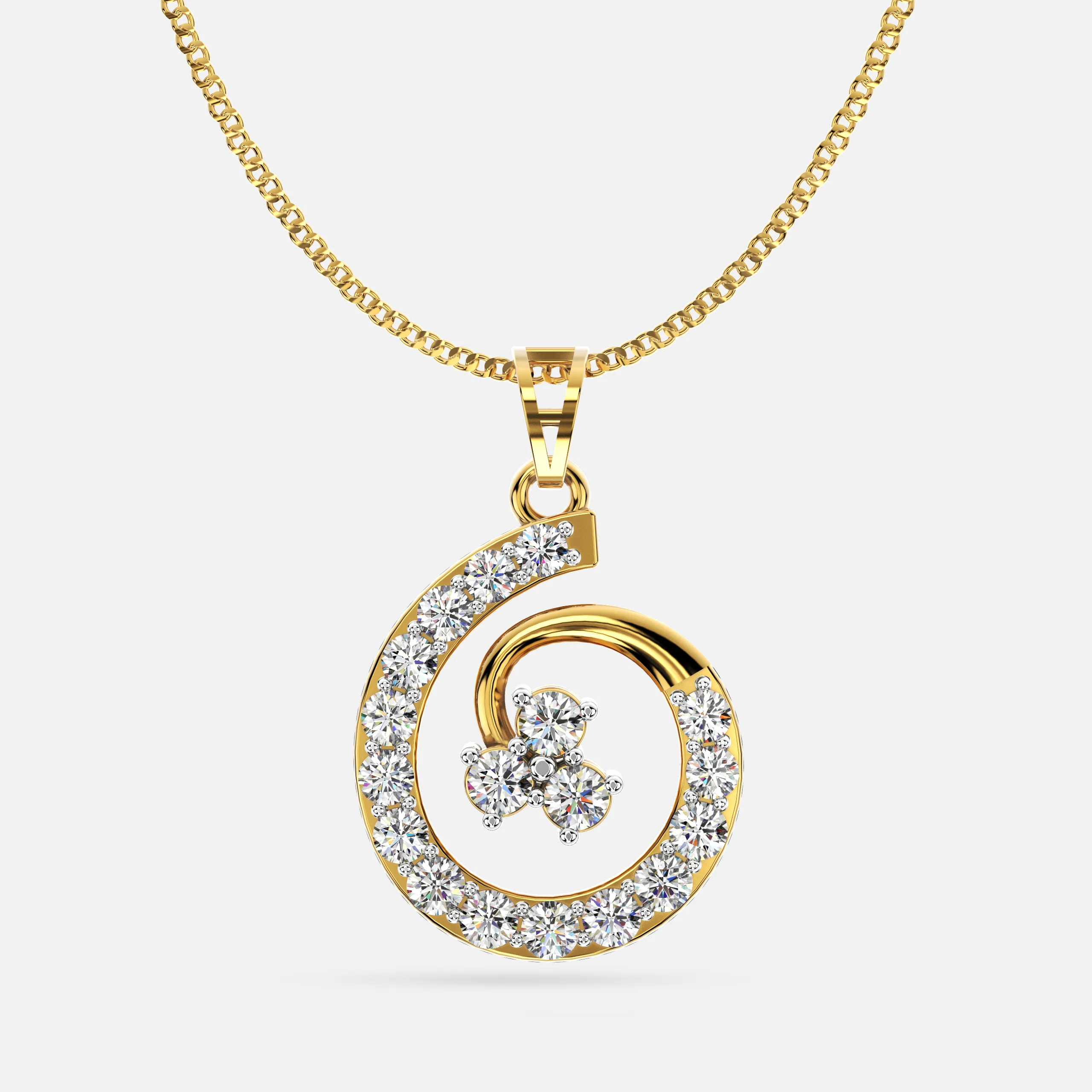 Eternal Swirl Diamond Pendant