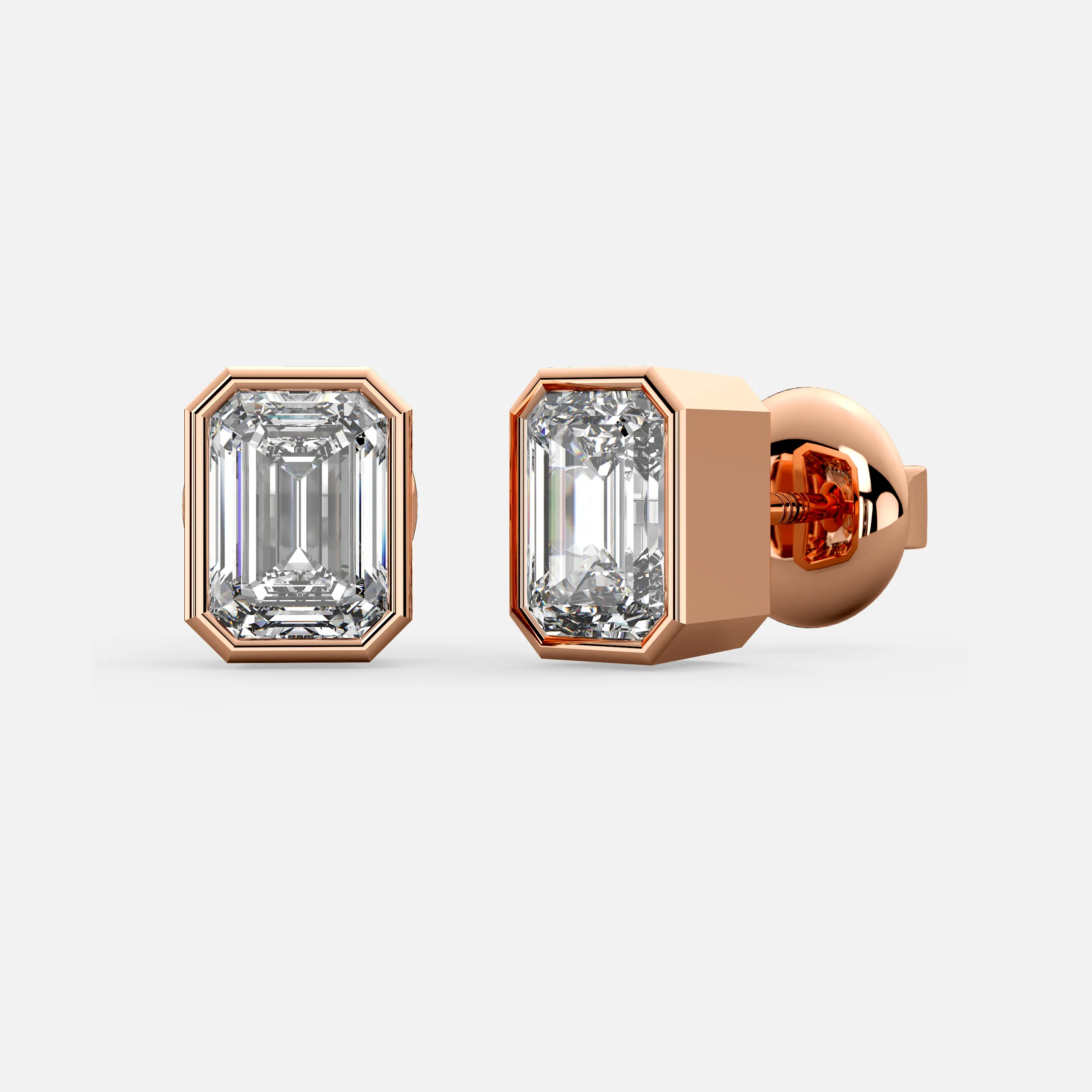 Regal Emerald Diamond Studs