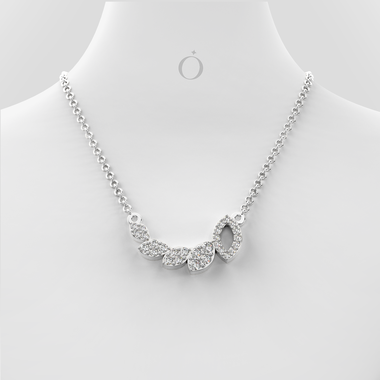 Lunéa Leaf Diamond Necklace