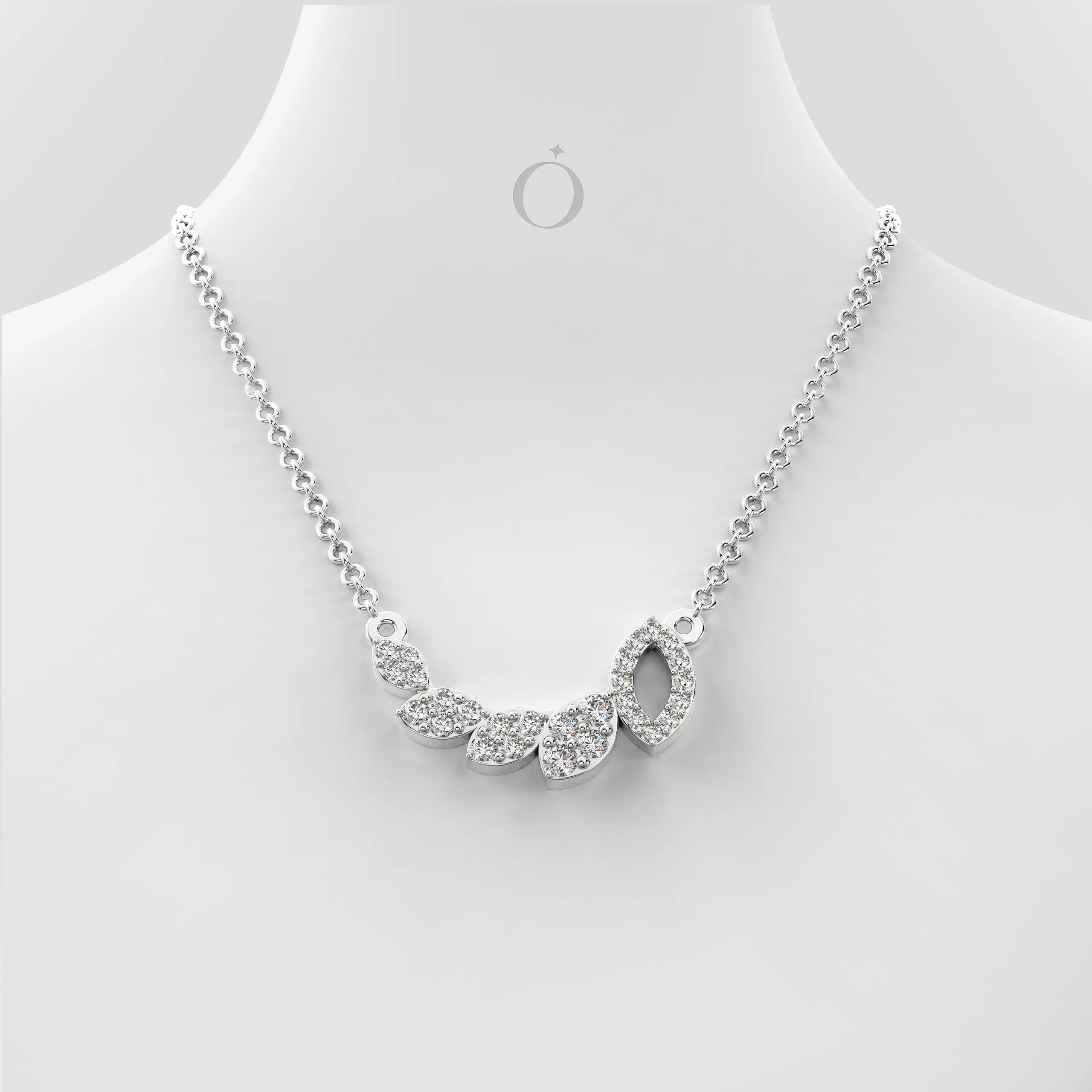 Lunéa Leaf Diamond Necklace