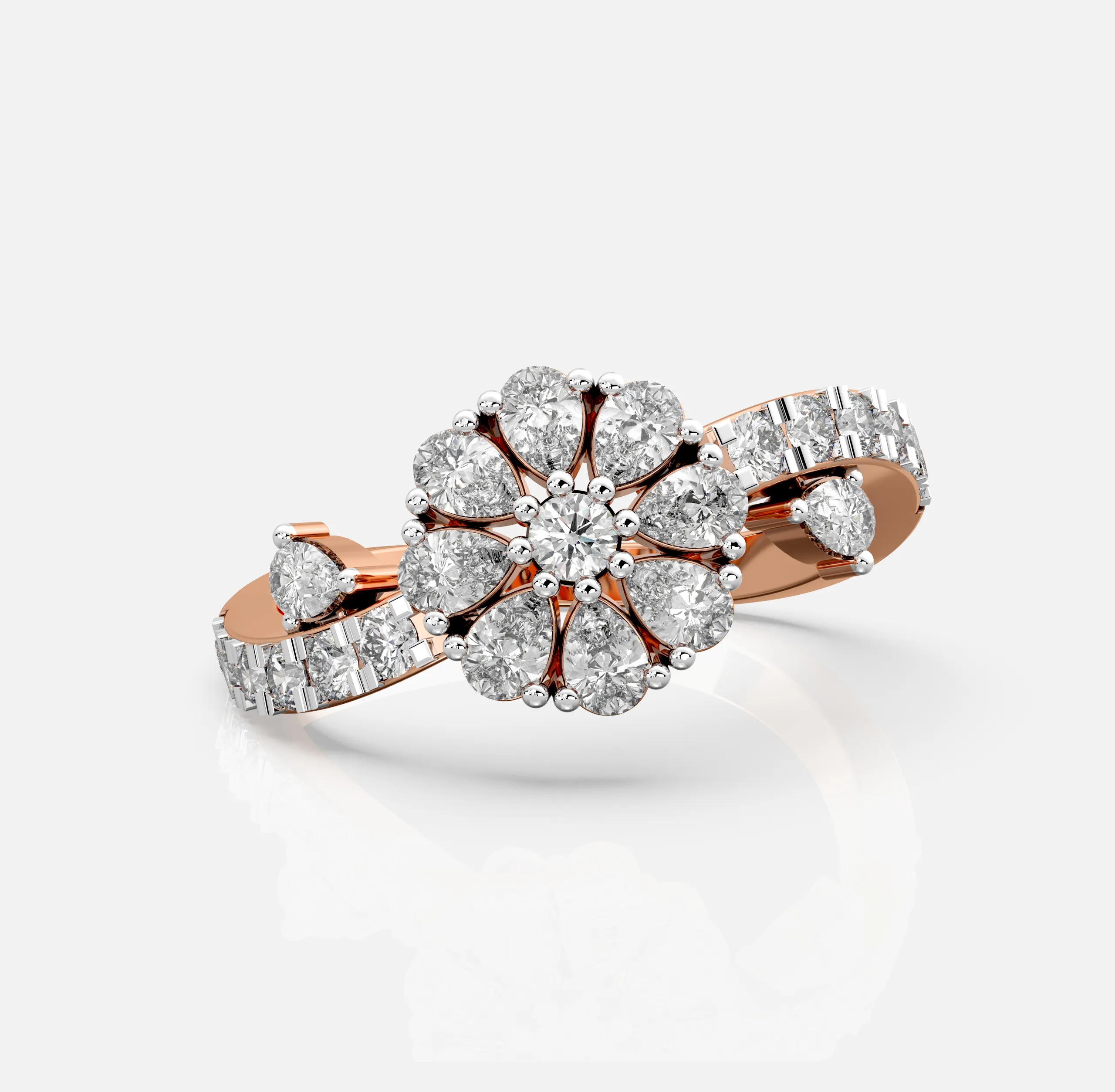 Blossom Swirl Diamond Ring