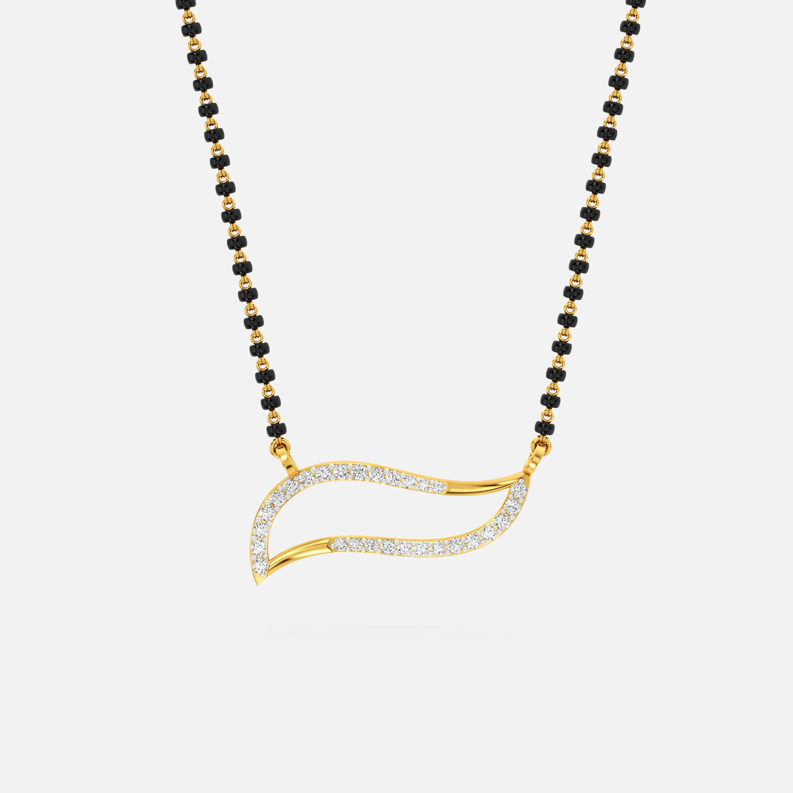 Diamond Flow Curve Mangalsutra
