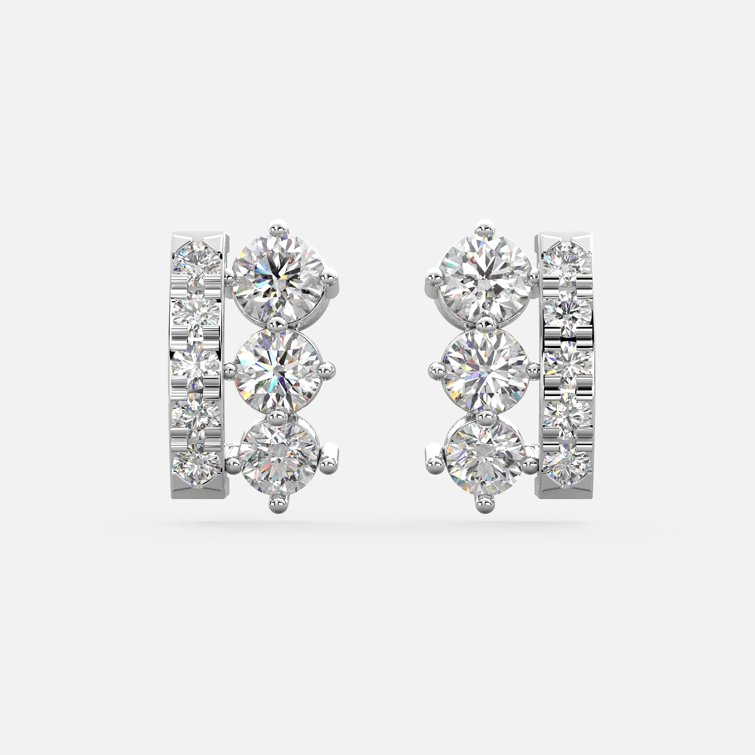 Vertical Sparkle Diamond Earrings
