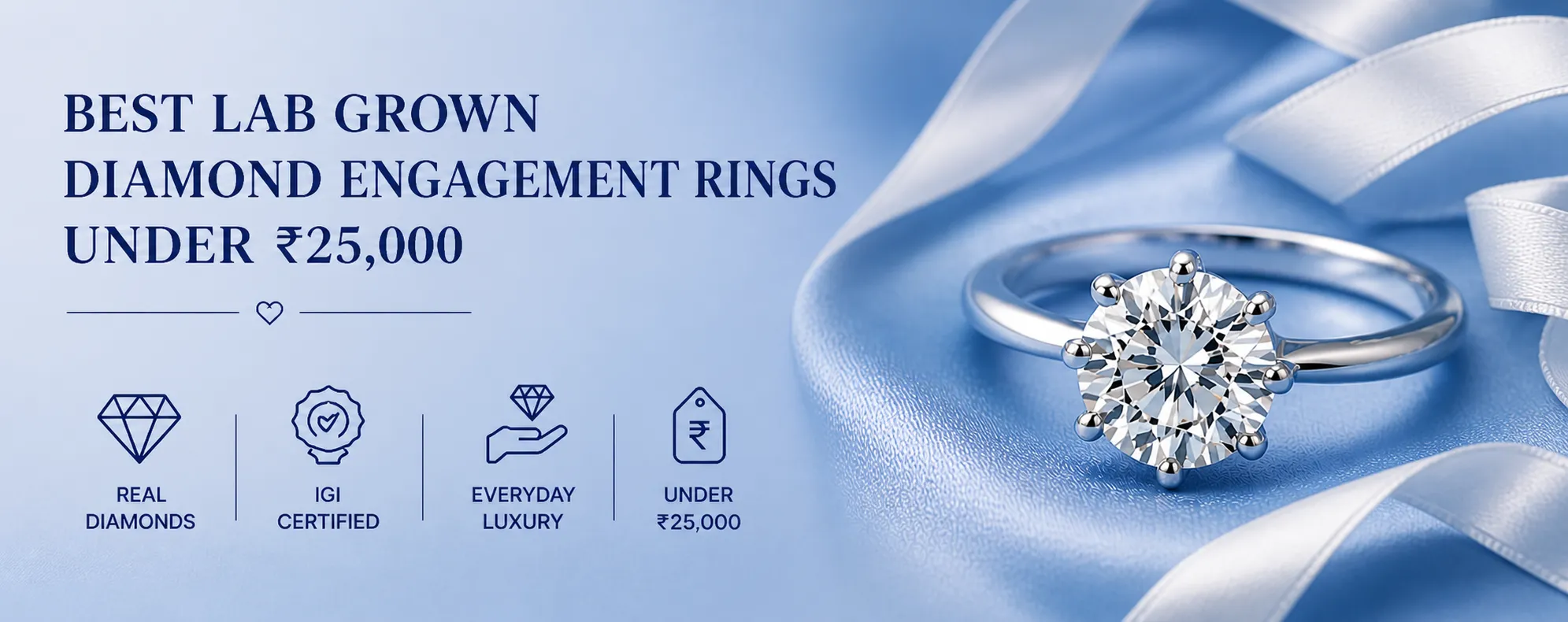 BEST LAB-GROWN DIAMOND ENGAGEMENT RINGS UNDER ₹25,000 AT DIAMORIVO