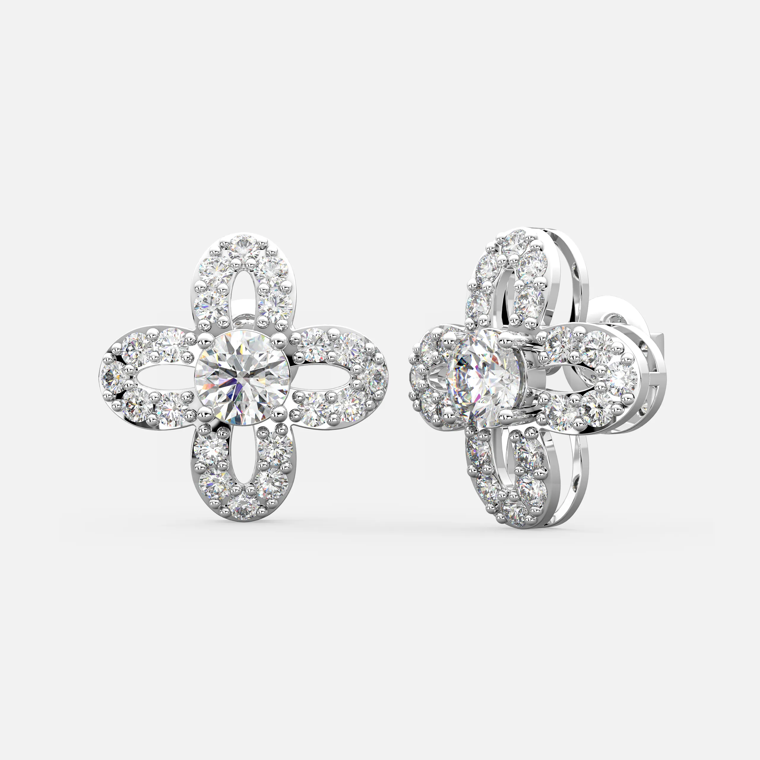 Rosette Diamond Earrings