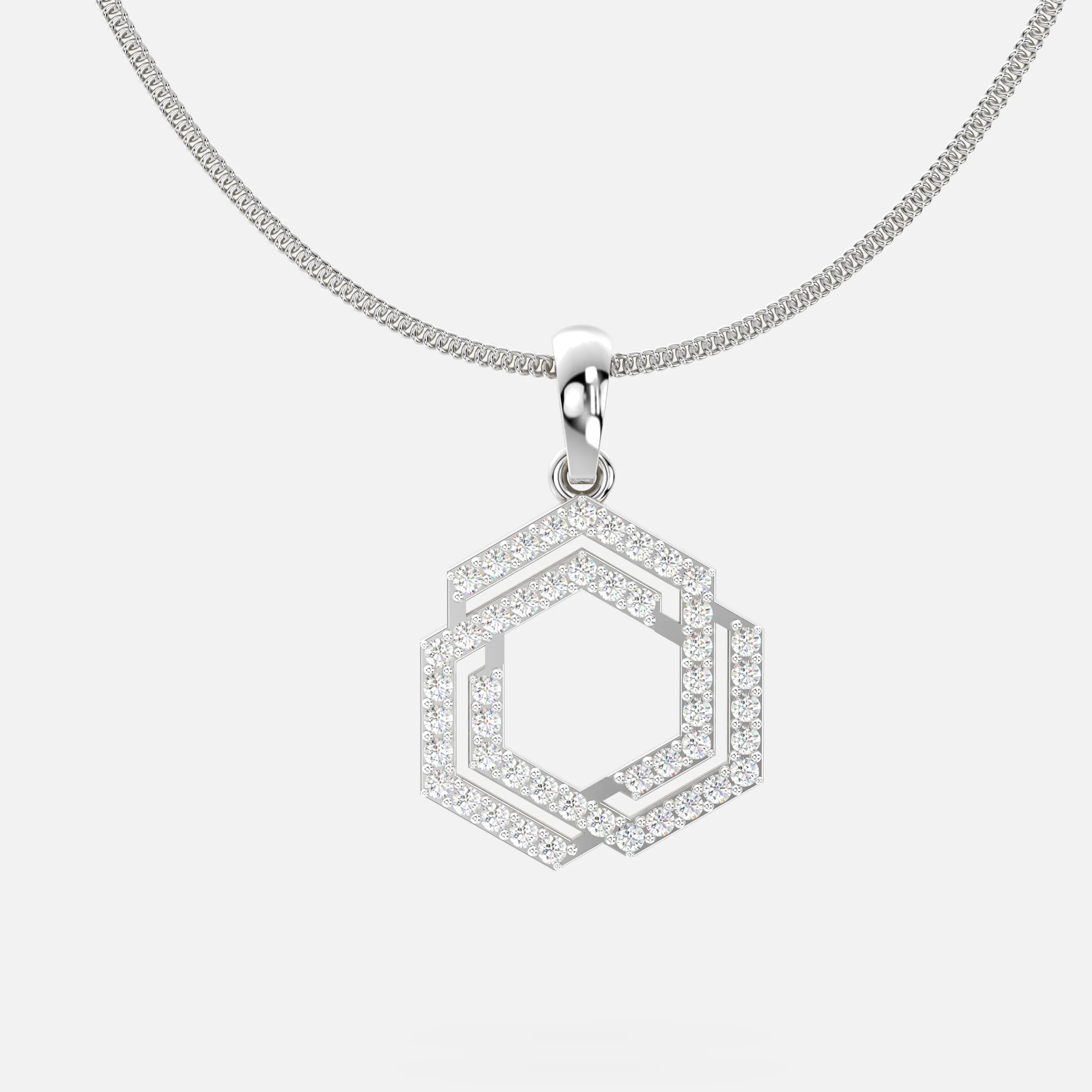 Hexa Glow Diamond Pendant