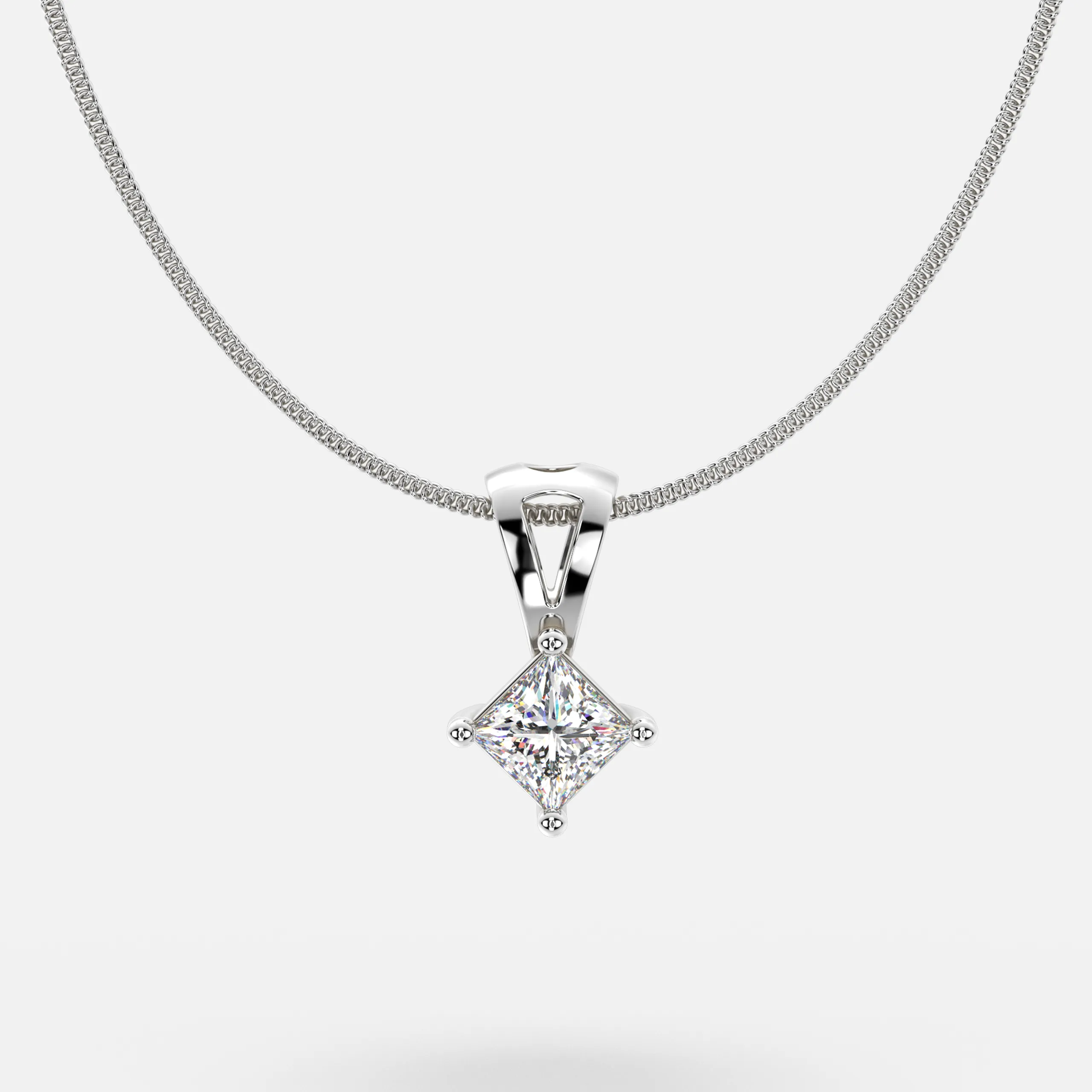 Radiant Princess Diamond Pendant