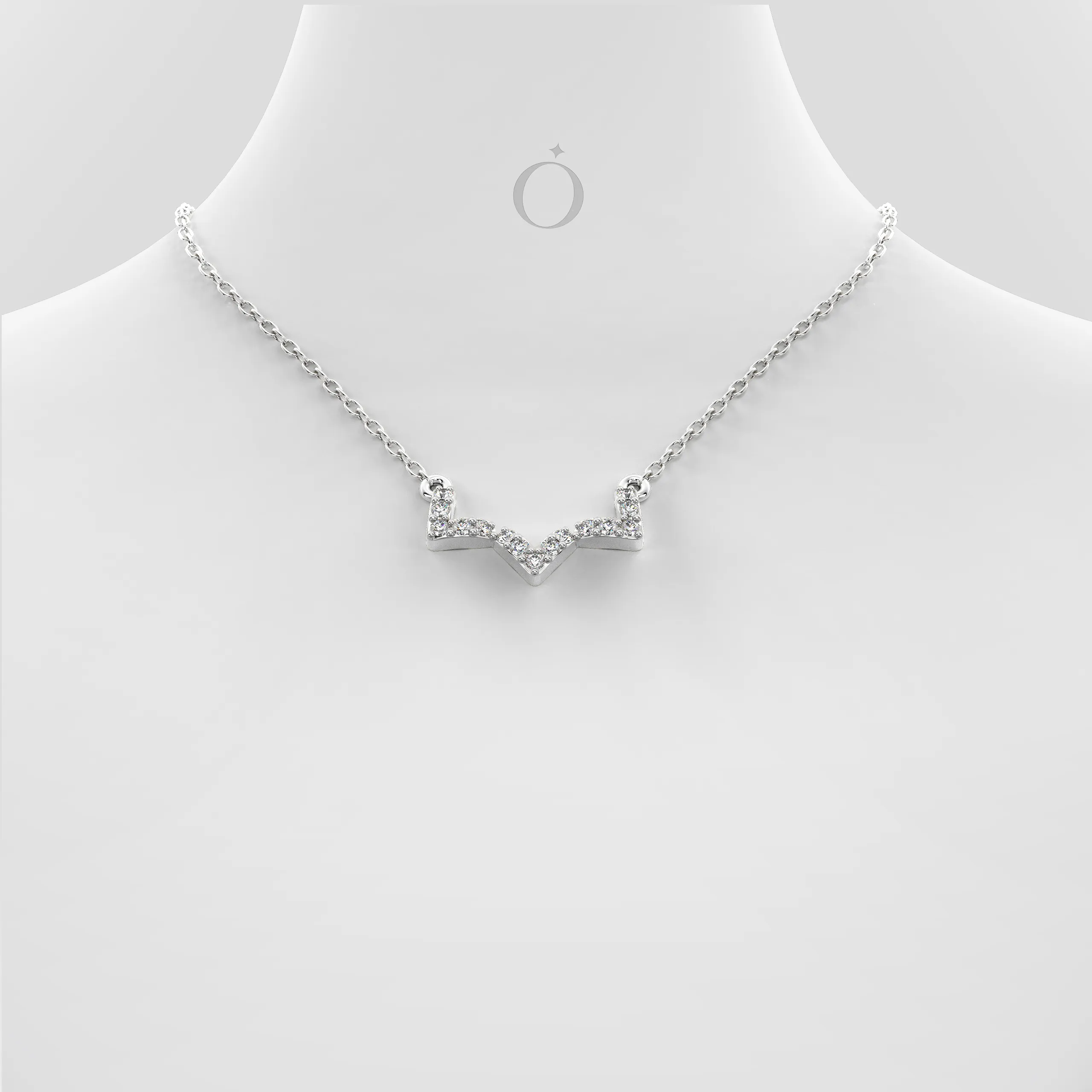Chevron Diamond Necklace