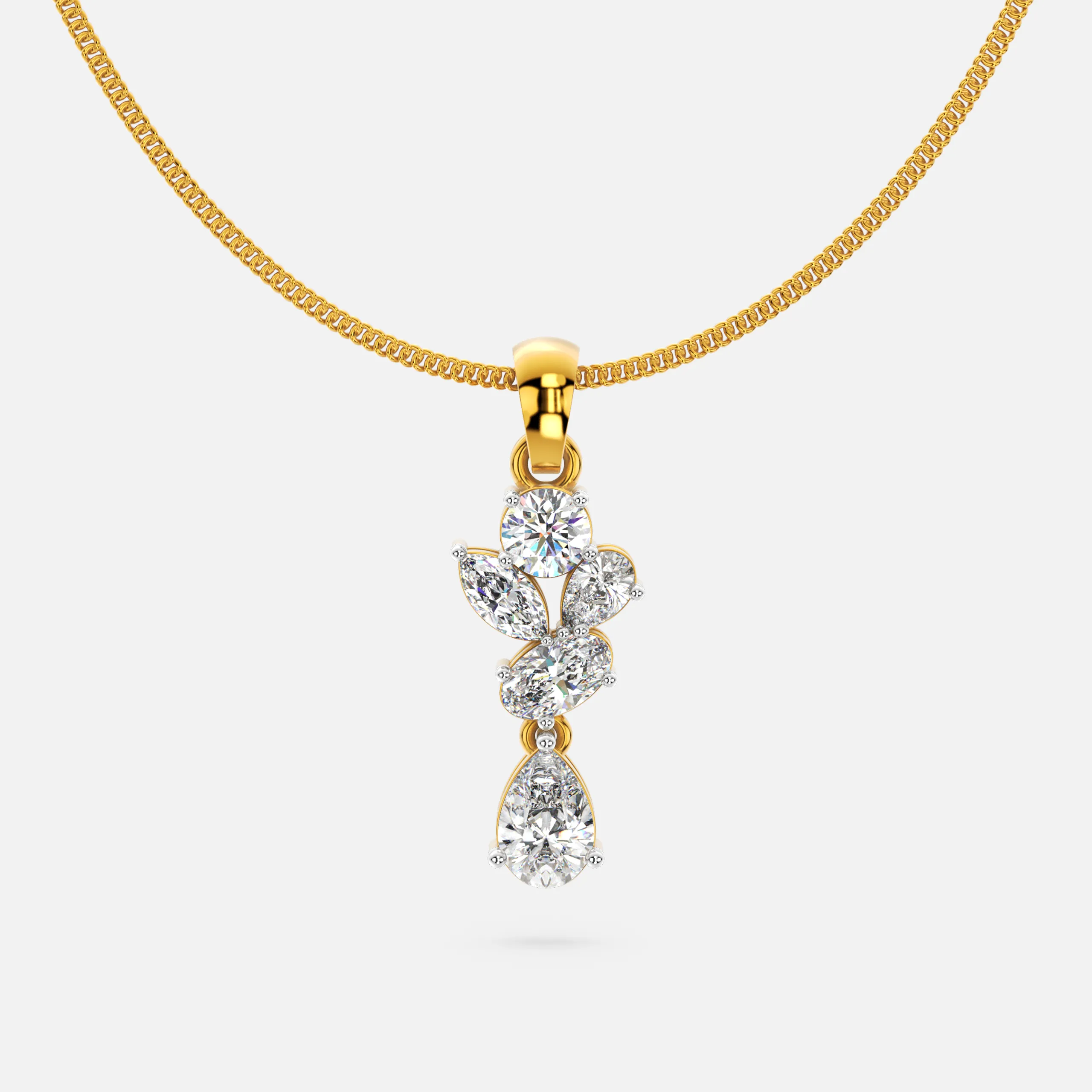 Twin Prism Diamond Pendant