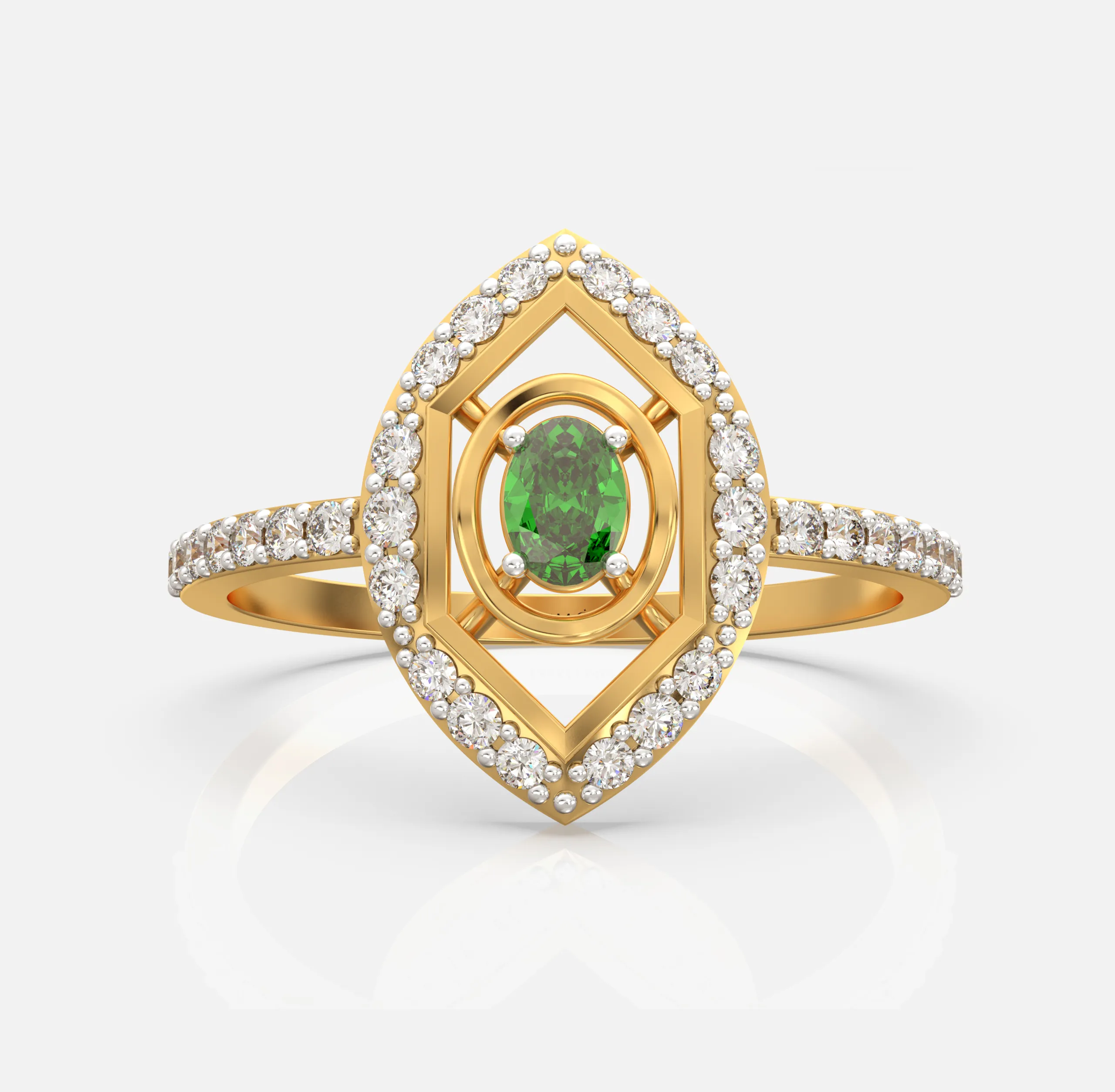 Lumiere Halo Diamond Ring