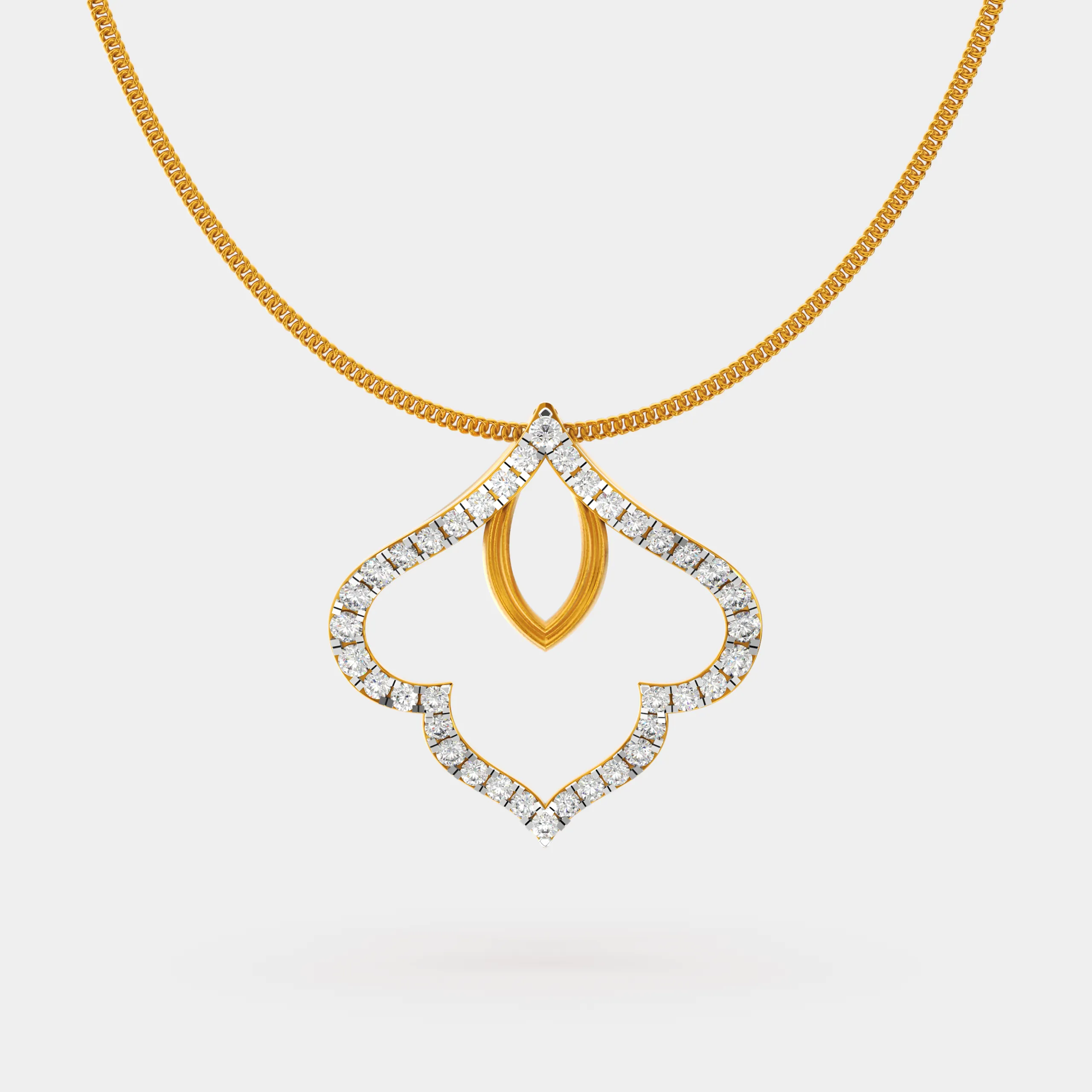 Diamond Heart Frame Pendant