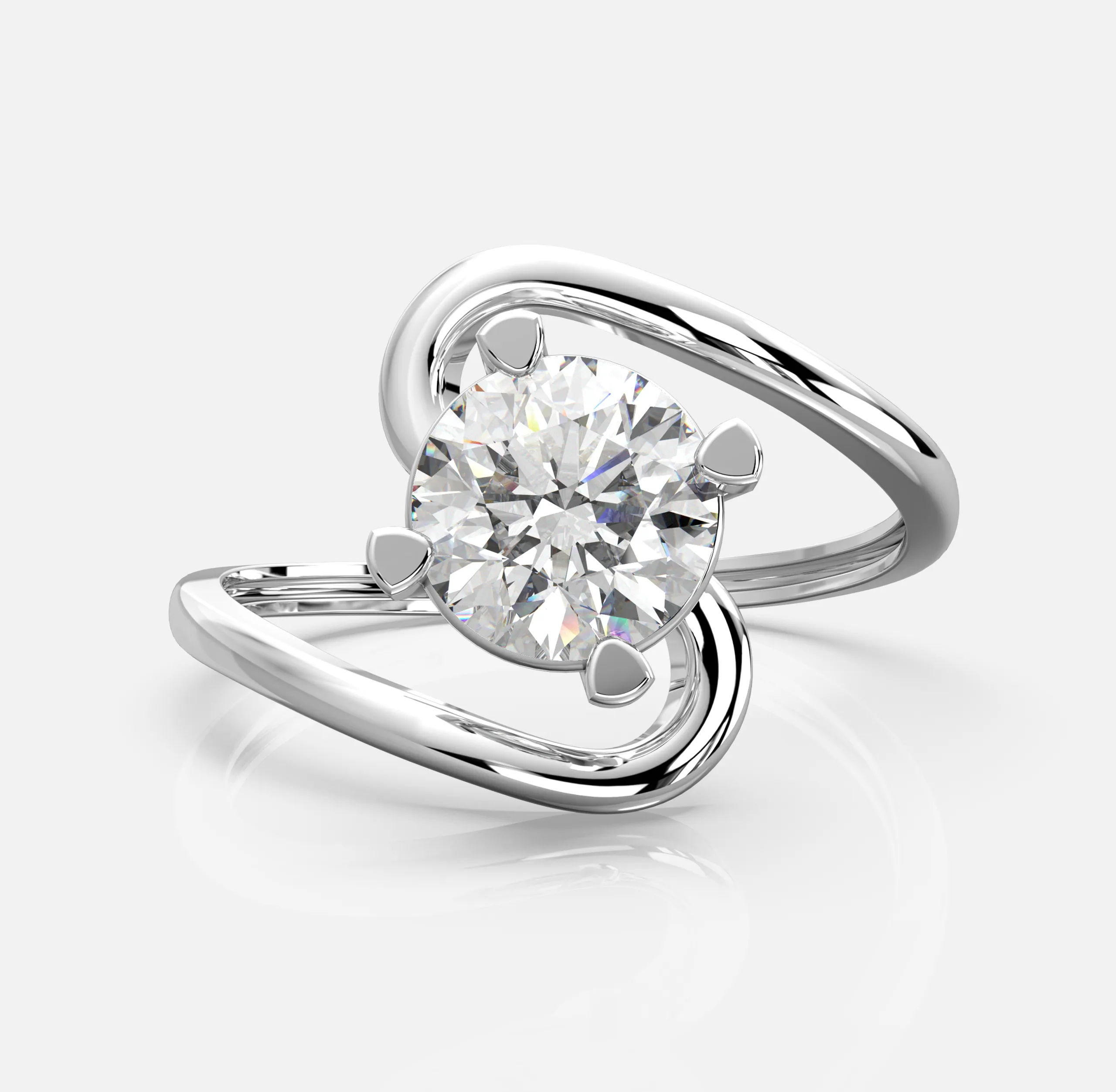 Luna Solitaire Ring