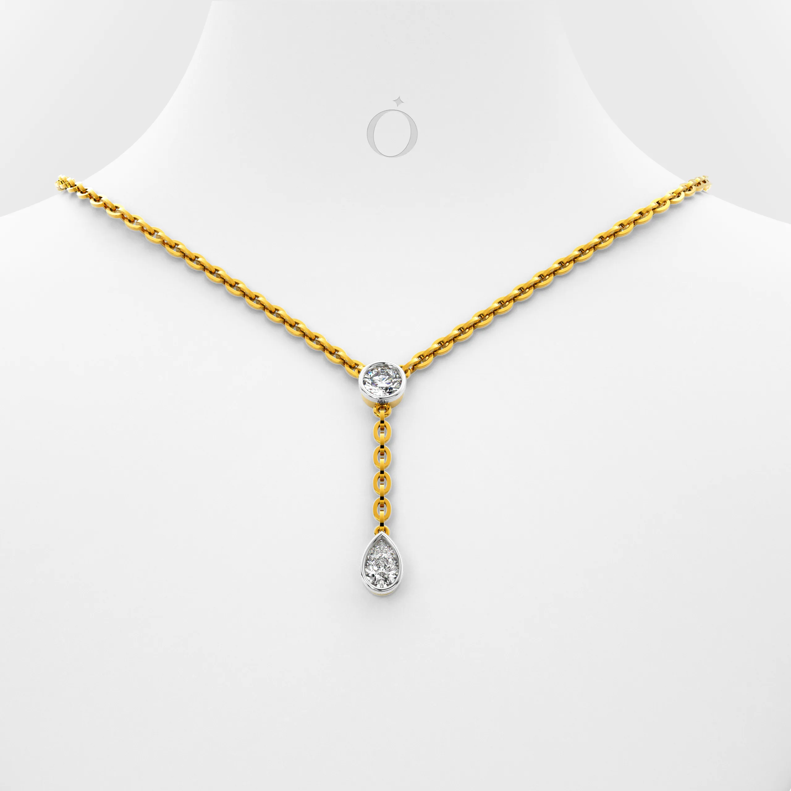 Luna Drop Diamond Necklace
