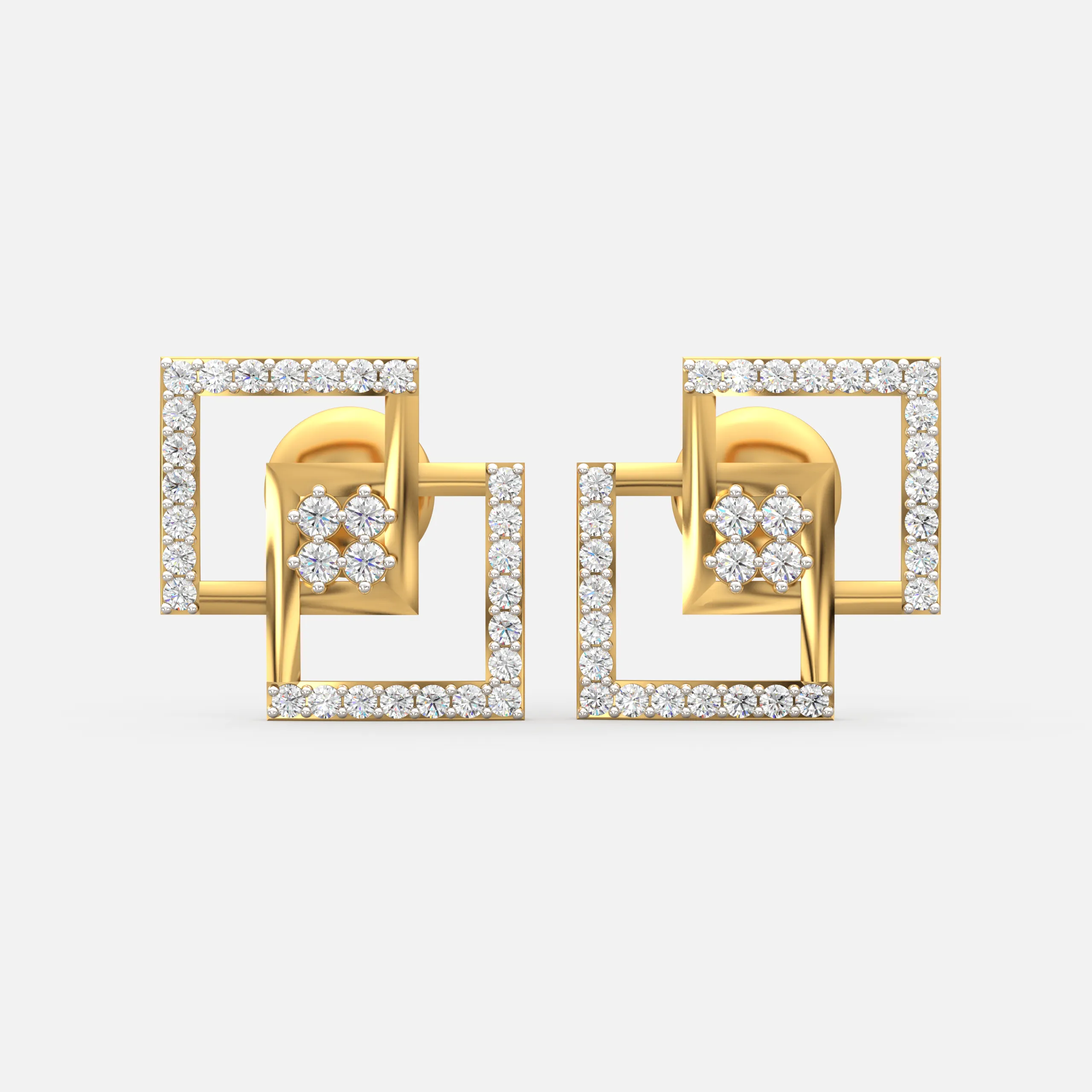 Dual Frame Bloom Diamond Studs