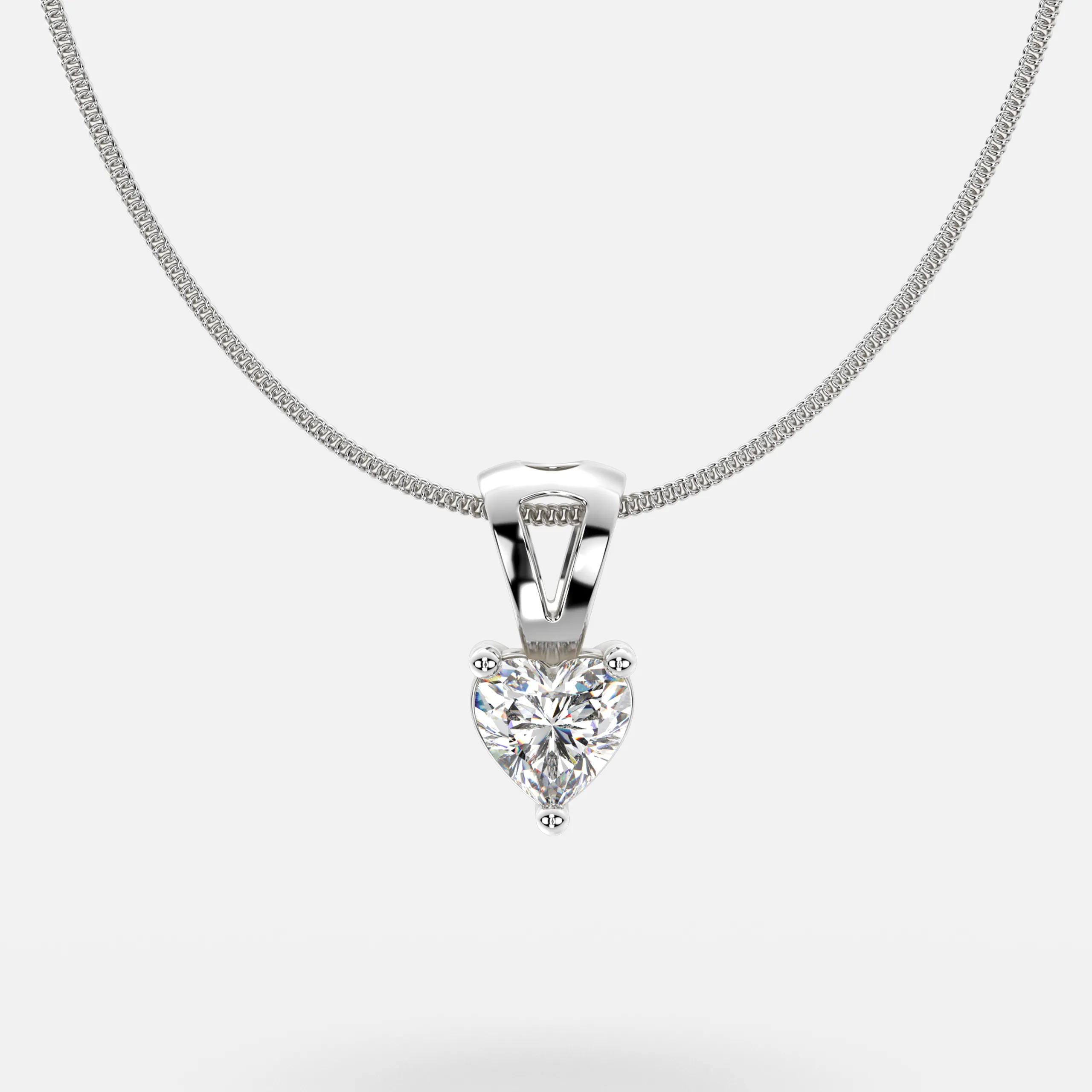 Heart Halo Diamond Pendant