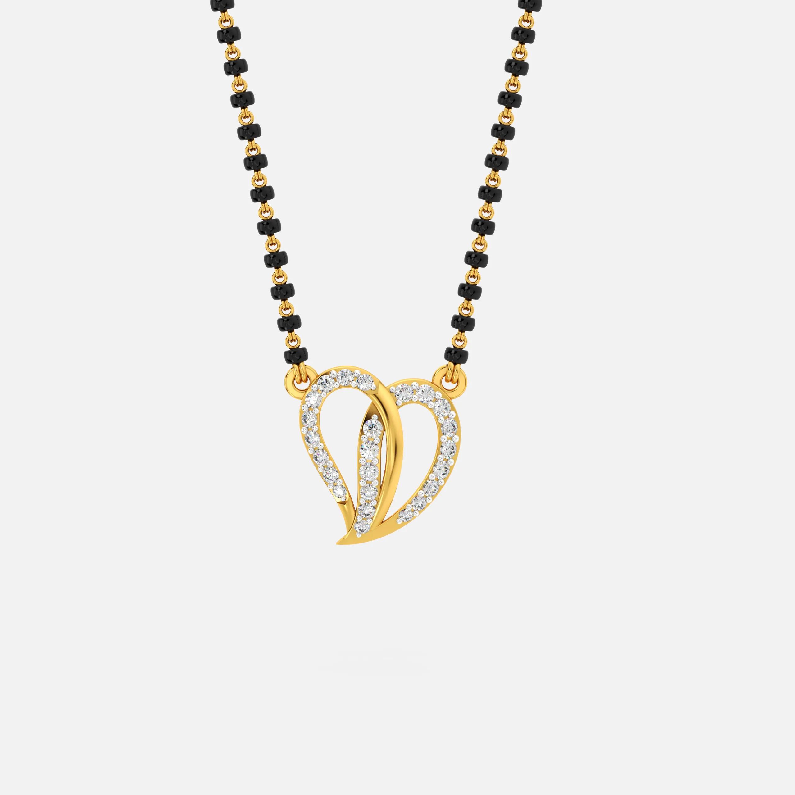Twin Heart Diamond Mangalsutra